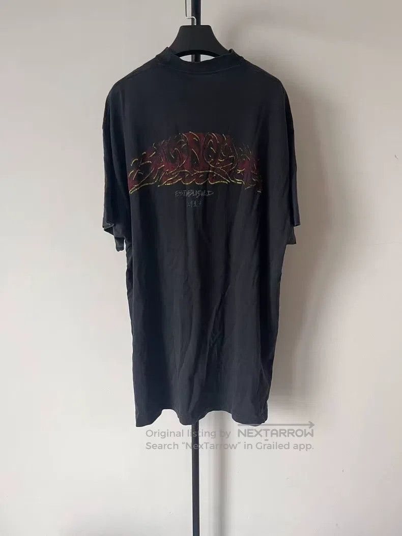 Balenciaga Balenciaga Solid Color Pattern Printed Round Neck Short Sl Size US M / EU 48-50 / 2 - 2 Thumbnail