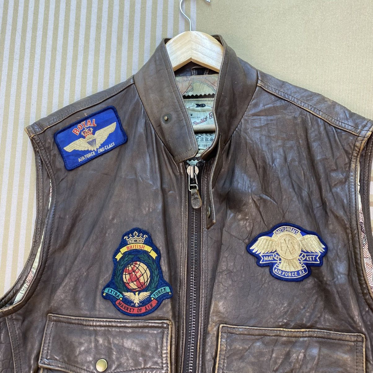 Japanese Brand 🫶Vtg Battle Freaks Aviation Vest Leather Inspired Type G1 Size US M / EU 48-50 / 2 - 4 Thumbnail