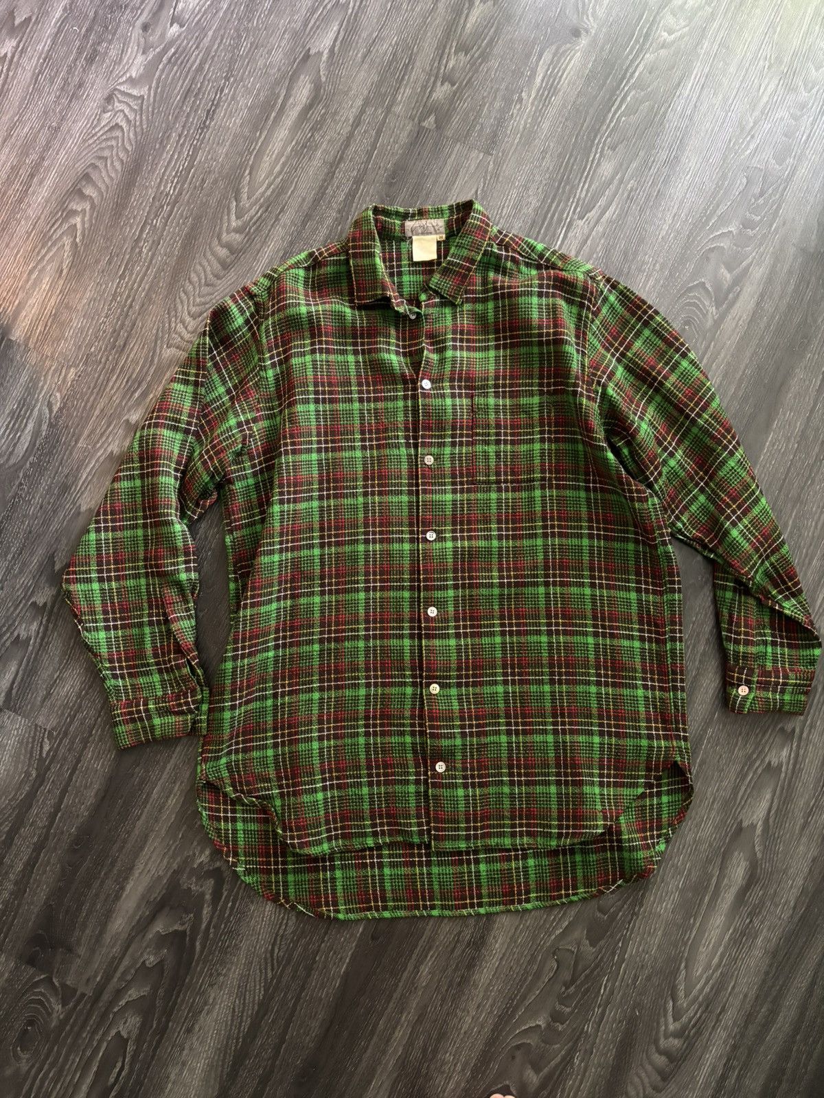 Yohji Yamamoto 90s Pour Homme Plaid Button ip Size US M / EU 48-50 / 2 - 1 Thumbnail