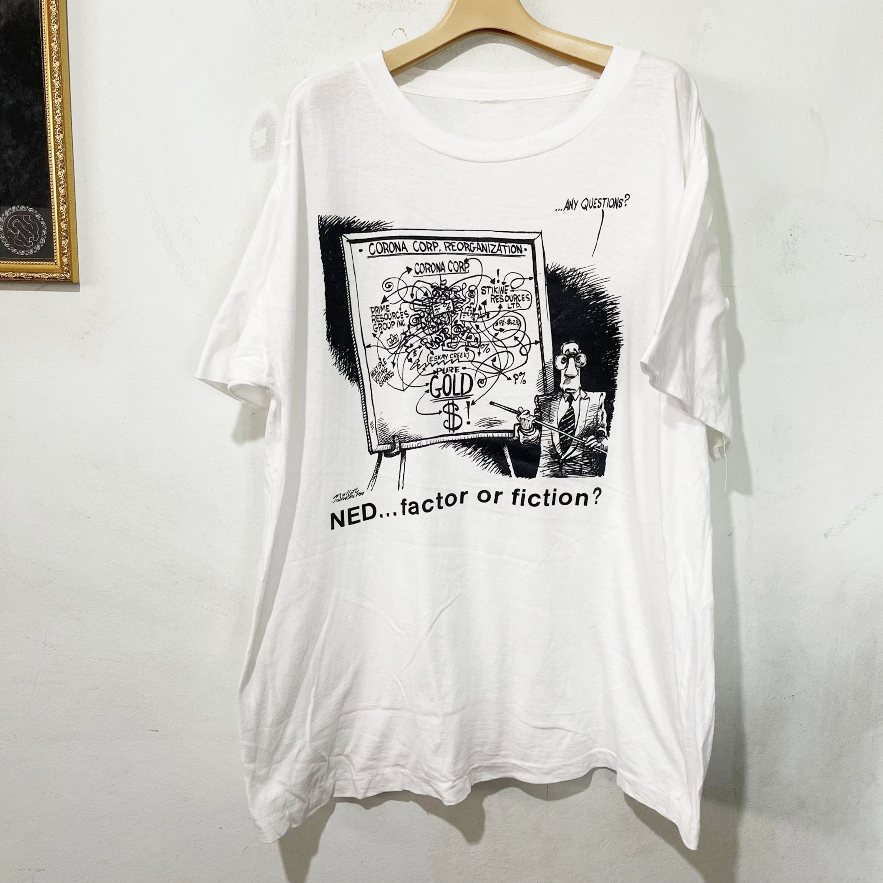 Vintage Vintage 90s “NED Factor or Fiction?” Cartoon T-Shirt Size US XL / EU 56 / 4 - 1 Thumbnail