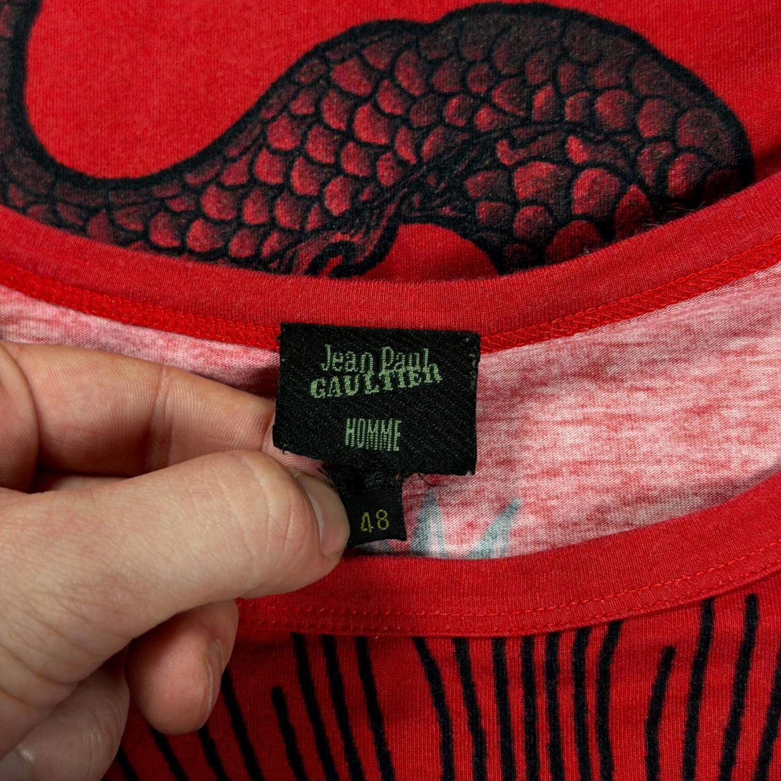 Jean Paul Gaultier SS96 Jean Paul Gaultier Red Safe Sex Tee Size US S / EU 44-46 / 1 - 3 Thumbnail