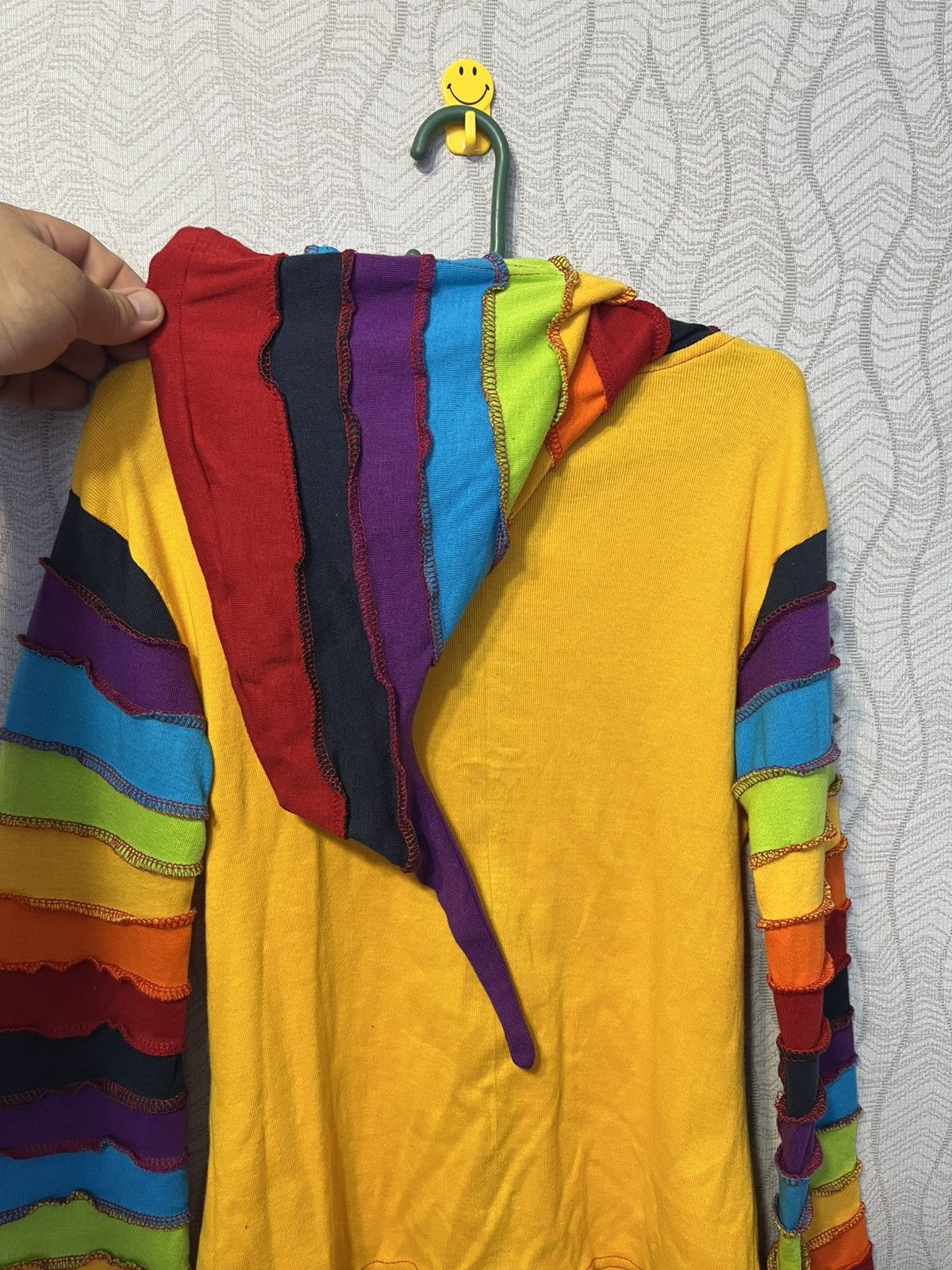 Handmade Vintage Little Kathmandu Rainbow Zip Hoodie Y2K Colourful Size S / US 4 / IT 40 - 7 Thumbnail