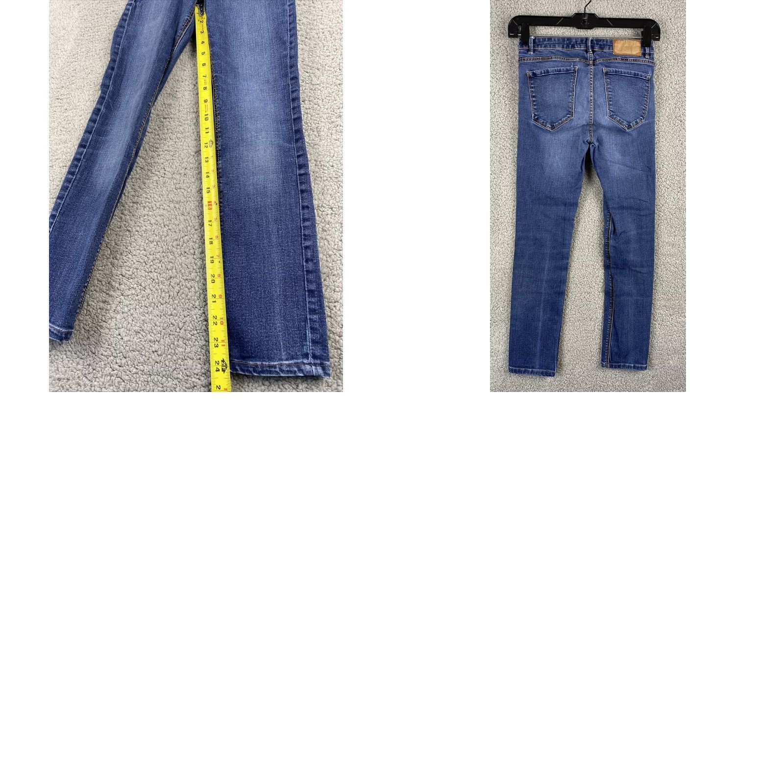 Zara Zara Jeans Skinny Ankle Women's Size 2 Dark Wash Denim Blue 5-Pocket Slim High Rise Cotton Blend Stretch Jeans Woman Regular 24in Inseam Value Size 26" / US 2 / IT 38 - 8 Thumbnail
