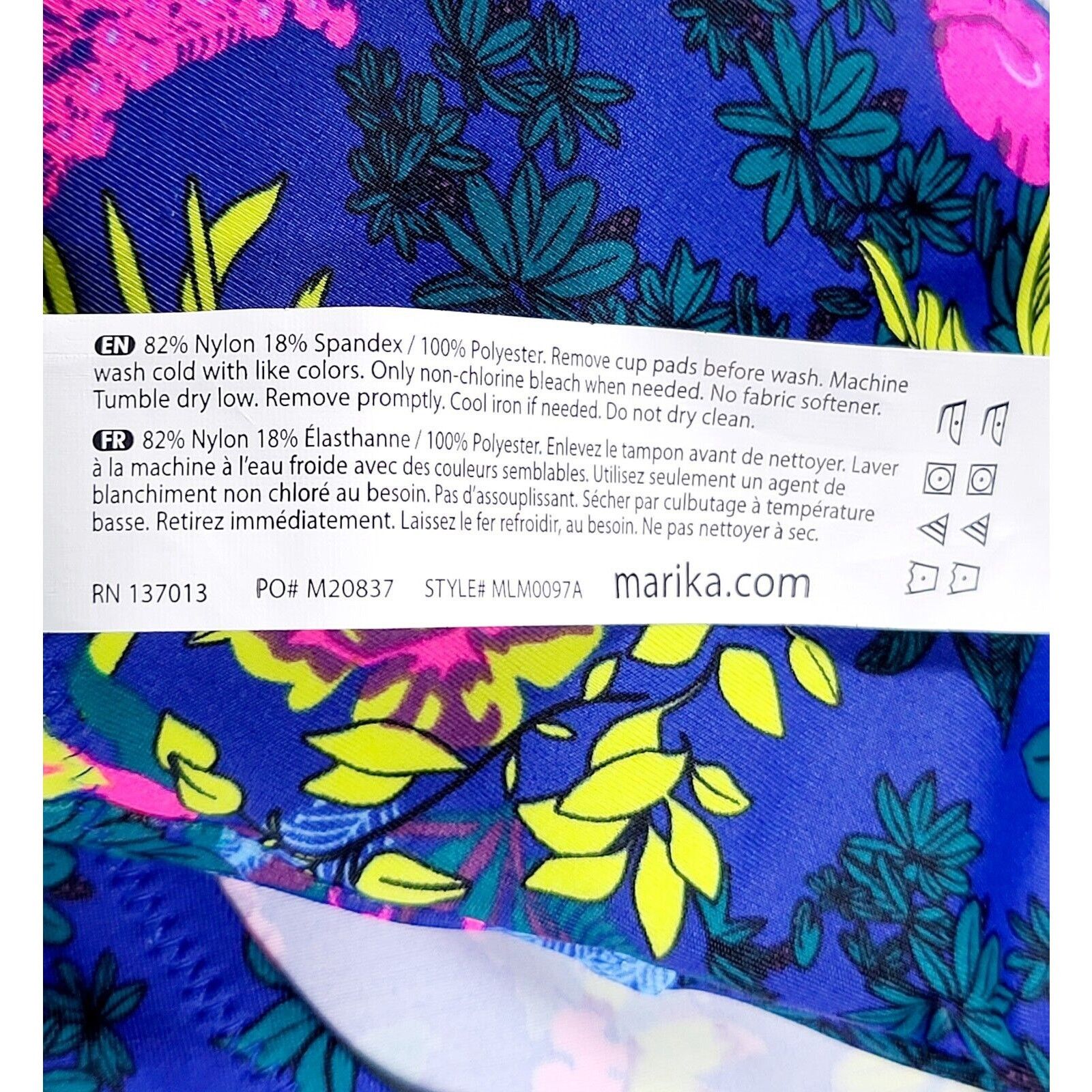 Other NWT MARIKA Floral Infuriation Adjustable Tankini UPF 50+ S Size ONE SIZE - 7 Thumbnail