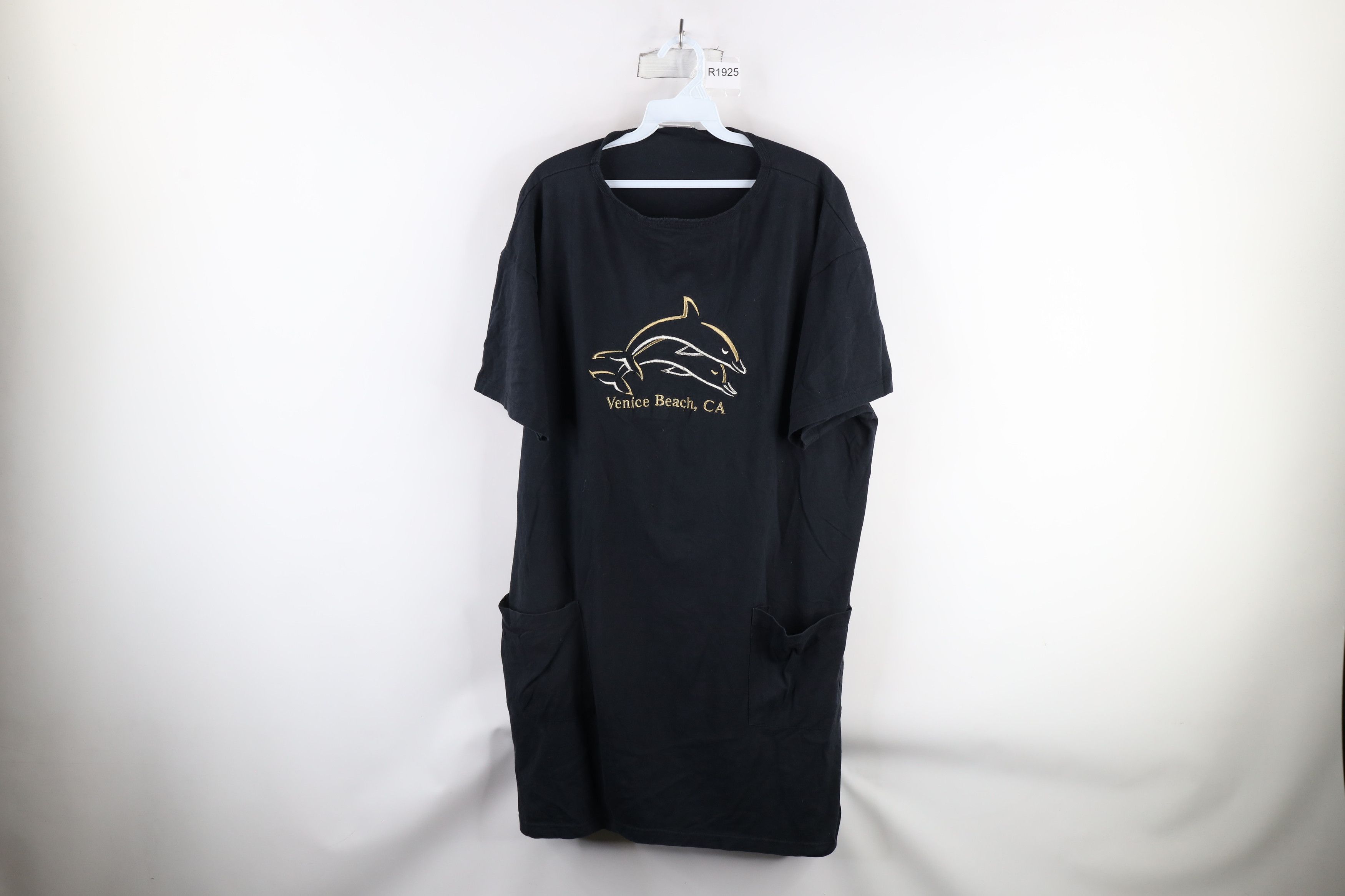Vintage Vintage 90s Streetwear Beach Dolphin Beach T-Shirt Gown Size ONE SIZE - 1 Thumbnail