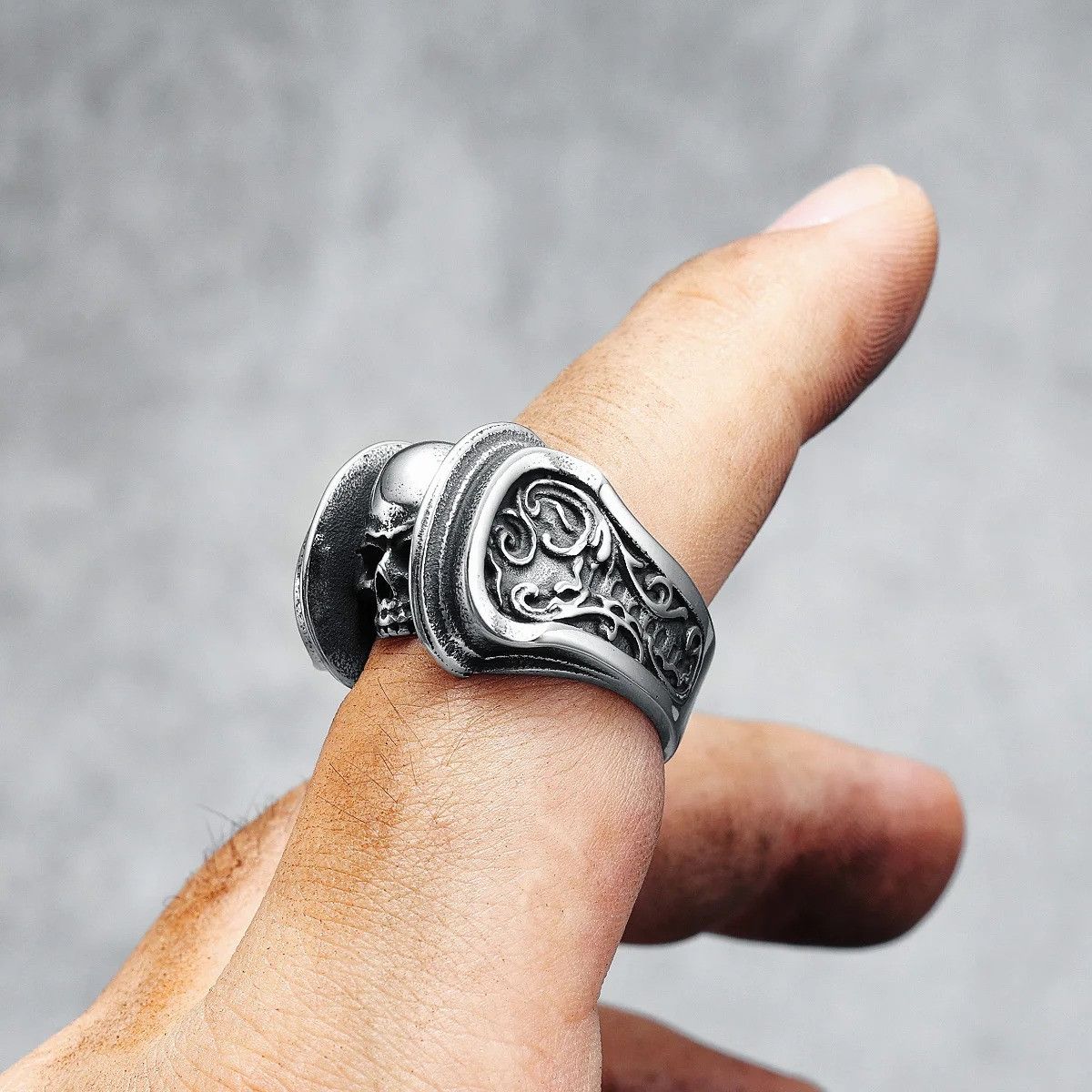 Jewelry Skull Ring Streetwear Jewelry Fashion Gift Size ONE SIZE - 5 Thumbnail