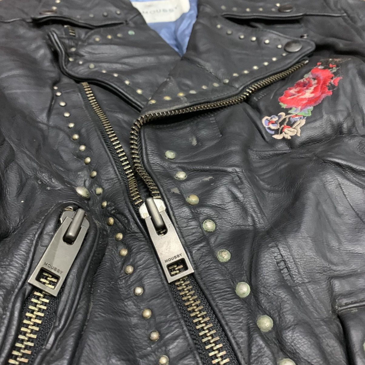 MOUSSY VINTAGE MOUSSY LEATHER JACKET Size S / US 4 / IT 40 - 3 Thumbnail