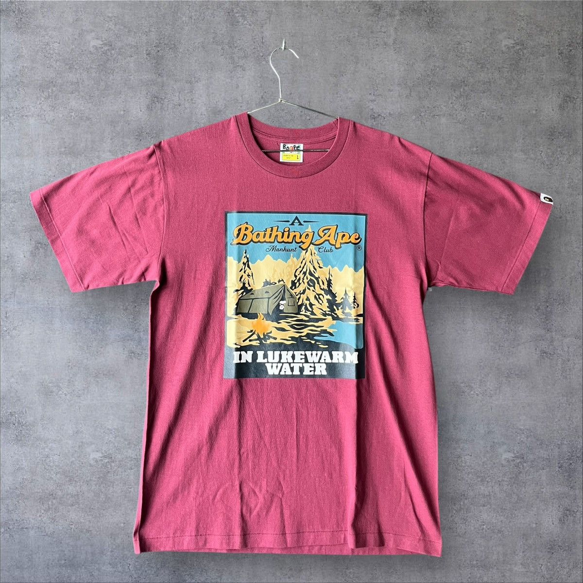 Bape BRAND NEW BAPE BASE CAMP TEE “BURGUNDY” SIZE L Size US L / EU 52-54 / 3 - 1 Thumbnail