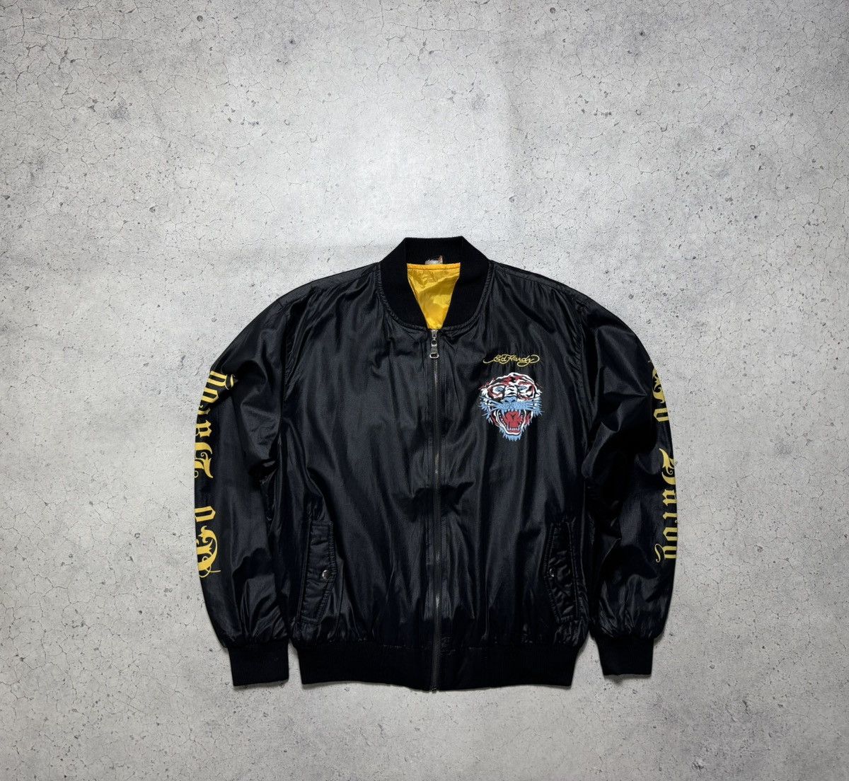 Ed Hardy Ed Hardy Skull Black Bomber Jacket Vintage Size US L / EU 52-54 / 3 - 2 Thumbnail