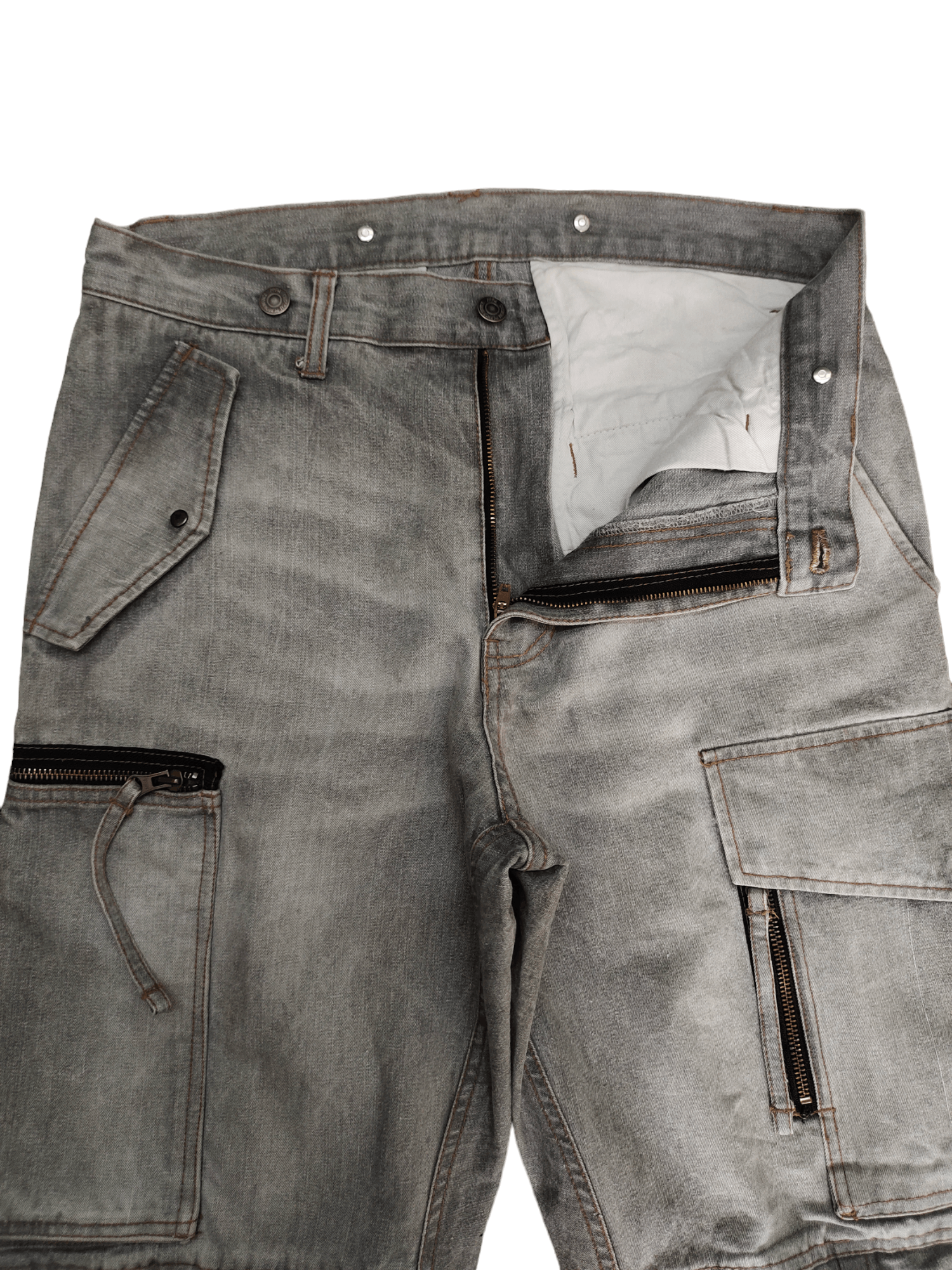 PPFM PPFM Multi Pocket Cargo Denim Baggy Pants Size US 32 / EU 48 - 9 Thumbnail