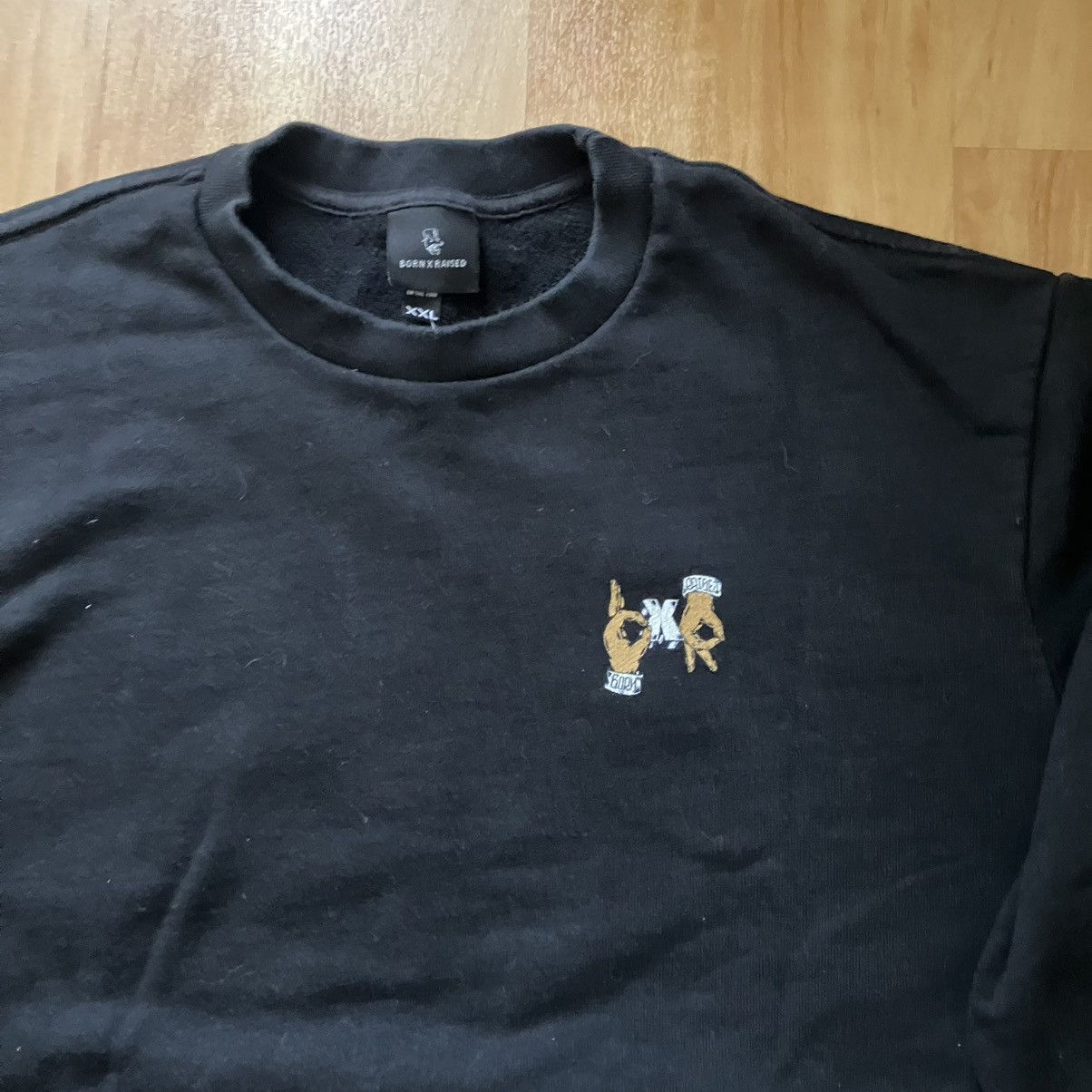 Born X Raised Born X Raised “LA Hands” Crewneck in Black Size US XXL / EU 58 / 5 - 3 Thumbnail