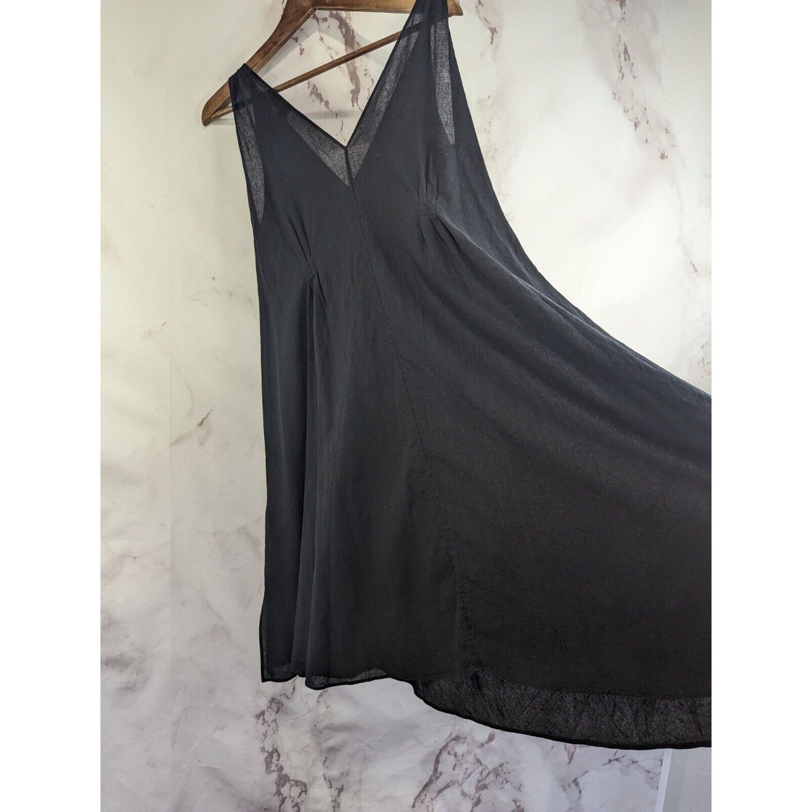 & Other Stories & Other Stories Dress Womens 2 XS Black Crepe Flowy Size XS / US 0-2 / IT 36-38 - 10 Thumbnail