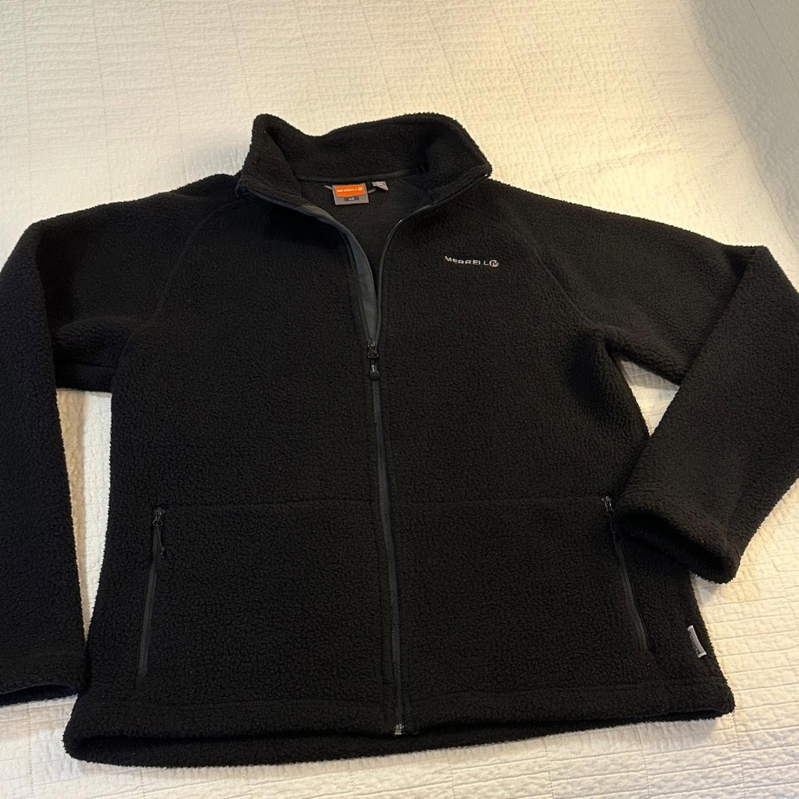 Merrell Merrell Large Zipper Fleece Jacket Retro Pile Black EUC Size US L / EU 52-54 / 3 - 2 Thumbnail