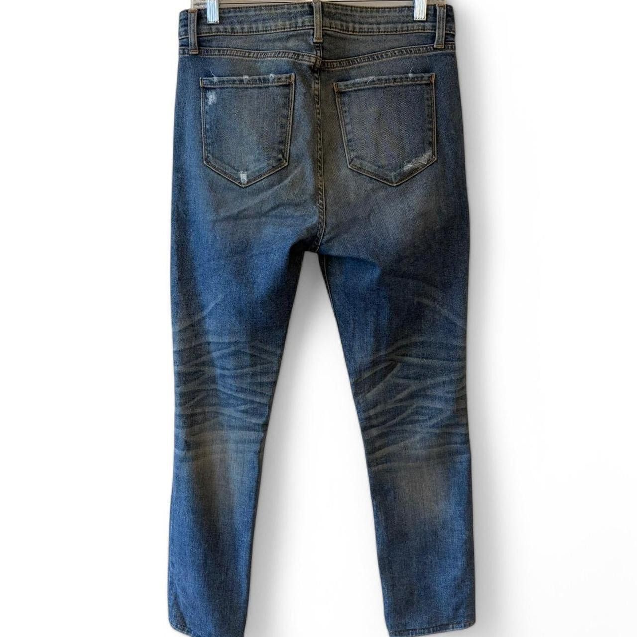 MONFRERE Monfrere Greyson Distressed Skinny Fit Jeans Dark Vintage Size US 31 - 4 Thumbnail
