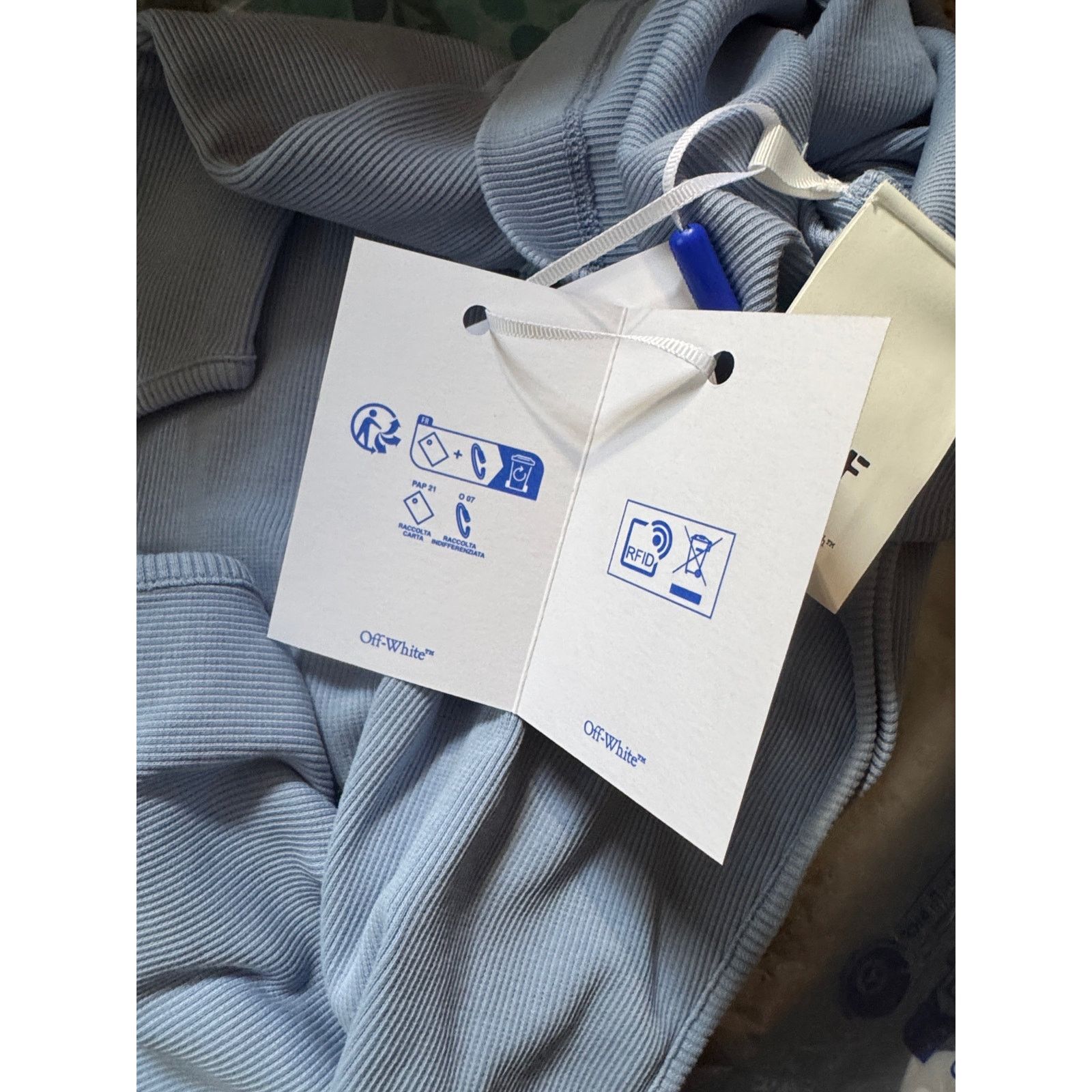 Off-White Stretch Cotton Logo Tank Off-White Blue Size US M / EU 48-50 / 2 - 5 Thumbnail