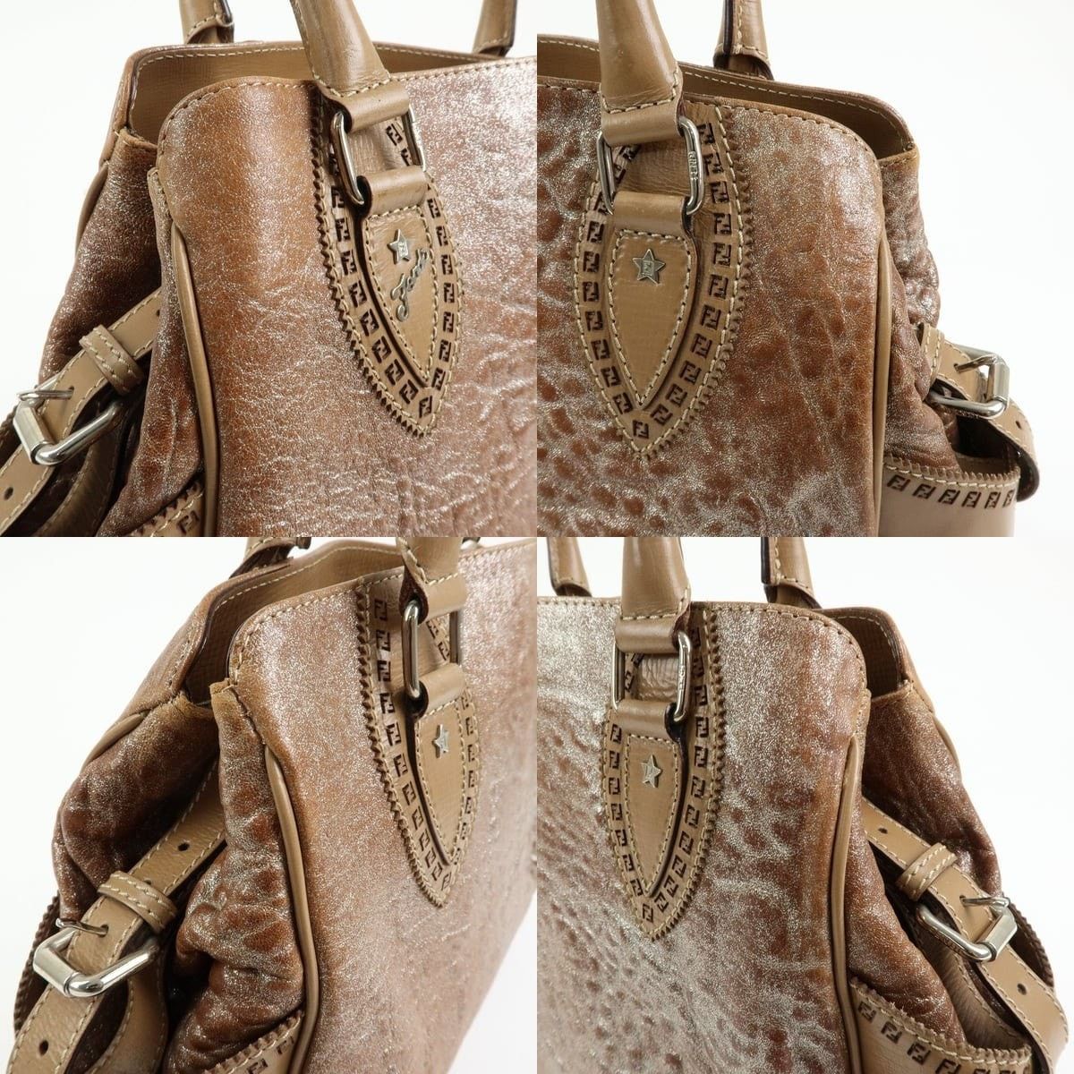 Fendi Fendi Ethnico Leather Tote Brown Size ONE SIZE - 6 Thumbnail