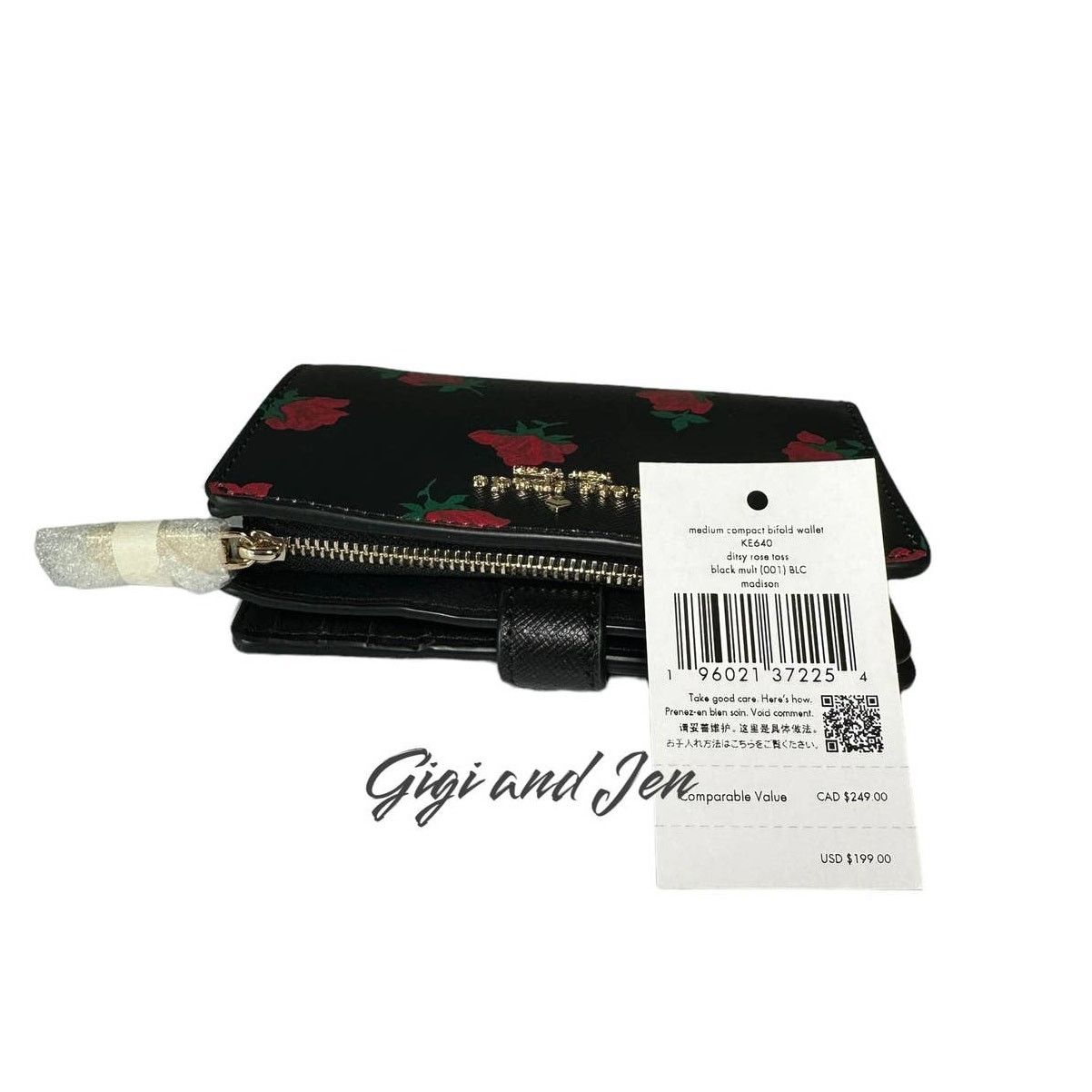 Kate Spade Kate Spade Madison Rose Toss Printed Medium Bifold Wallet Size ONE SIZE - 8 Thumbnail