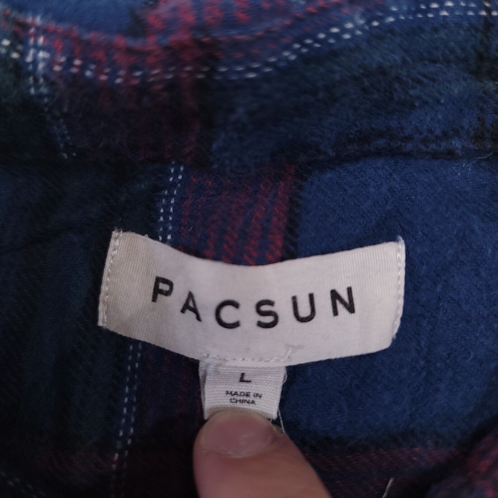 Pacsun PacSun Madras Flannel Button Up Shirt Mens Size Large L Blue Size US L / EU 52-54 / 3 - 3 Thumbnail