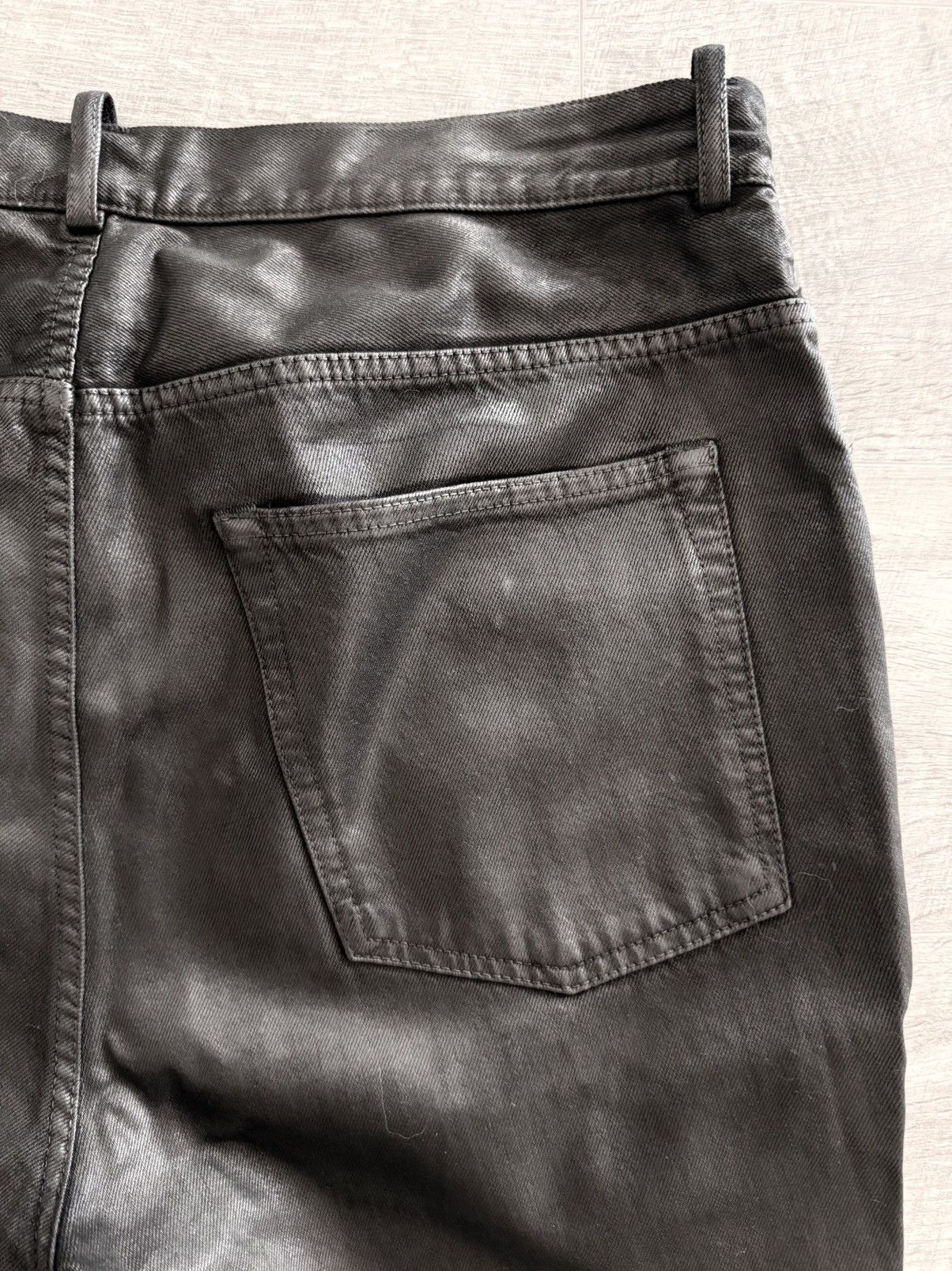 Ann Demeulemeester Ann Demeulemeester Waxed Denim Trousers – Size 54 Size US 38 / EU 54 - 5 Thumbnail