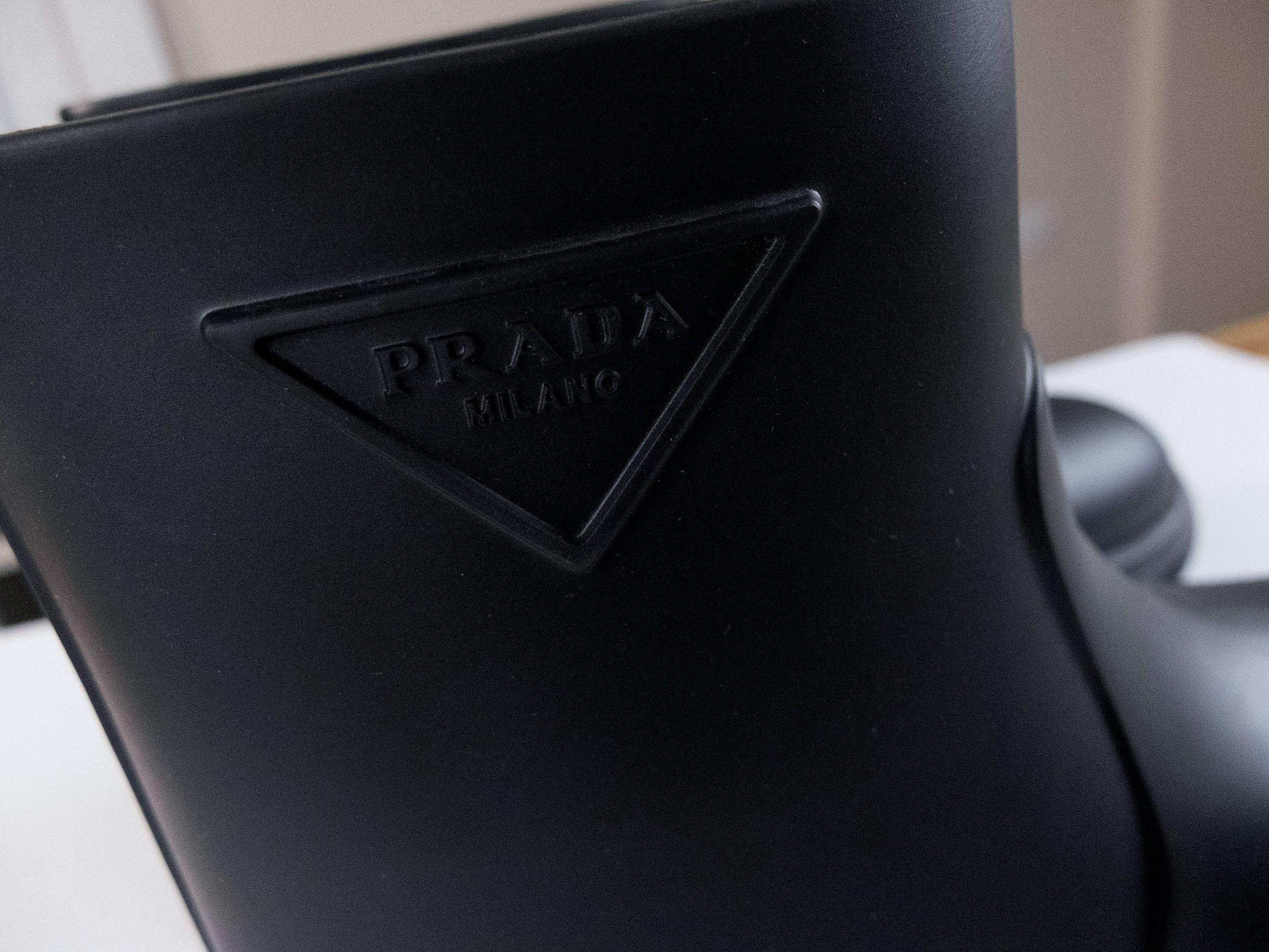 Prada PRADA Mellow black triangle logo rubber rain boots 11 44 Size US 11 / EU 44 - 5 Thumbnail