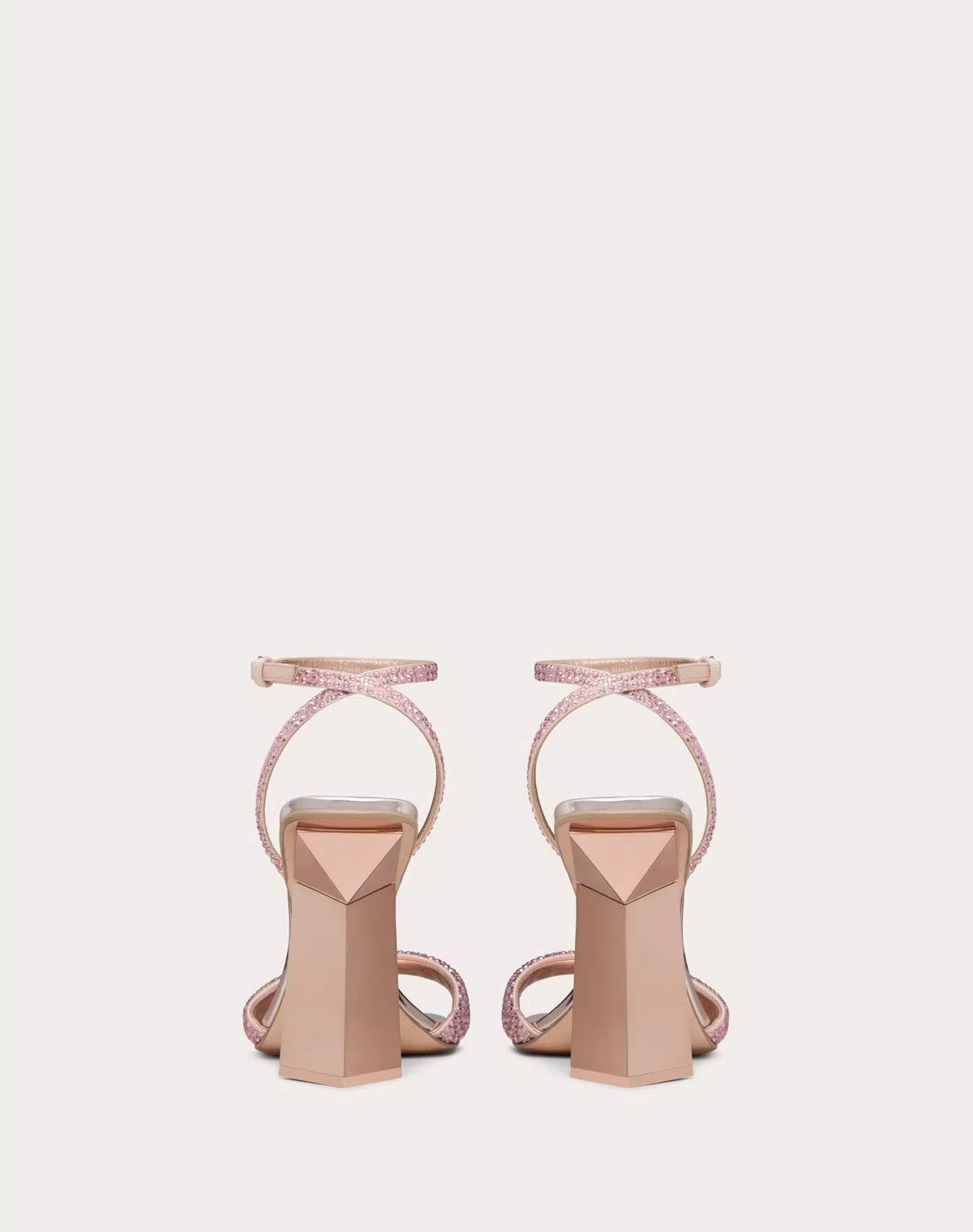 Valentino o1s1wg110426 Hyper One Stud Sandals With Crystals in Pink Size US 6 / IT 36 - 3 Thumbnail