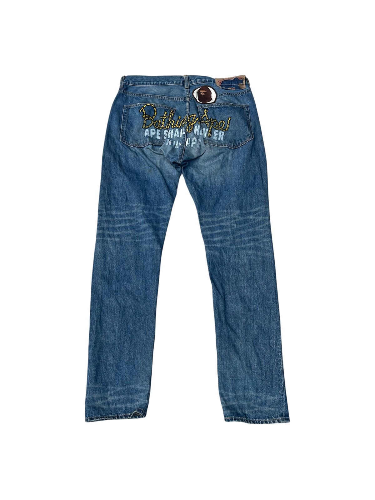 Bape A Bathing Ape Rope Logo ASNKA Selvedge Denim Jeans Size US 36 / EU 52 - 1 Thumbnail