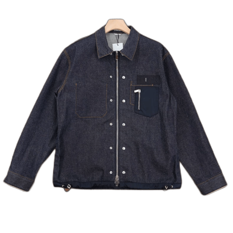 Dior Dior Sacai Denim Jacket Size 52 New Size US XXL / EU 58 / 5 - 1 Thumbnail