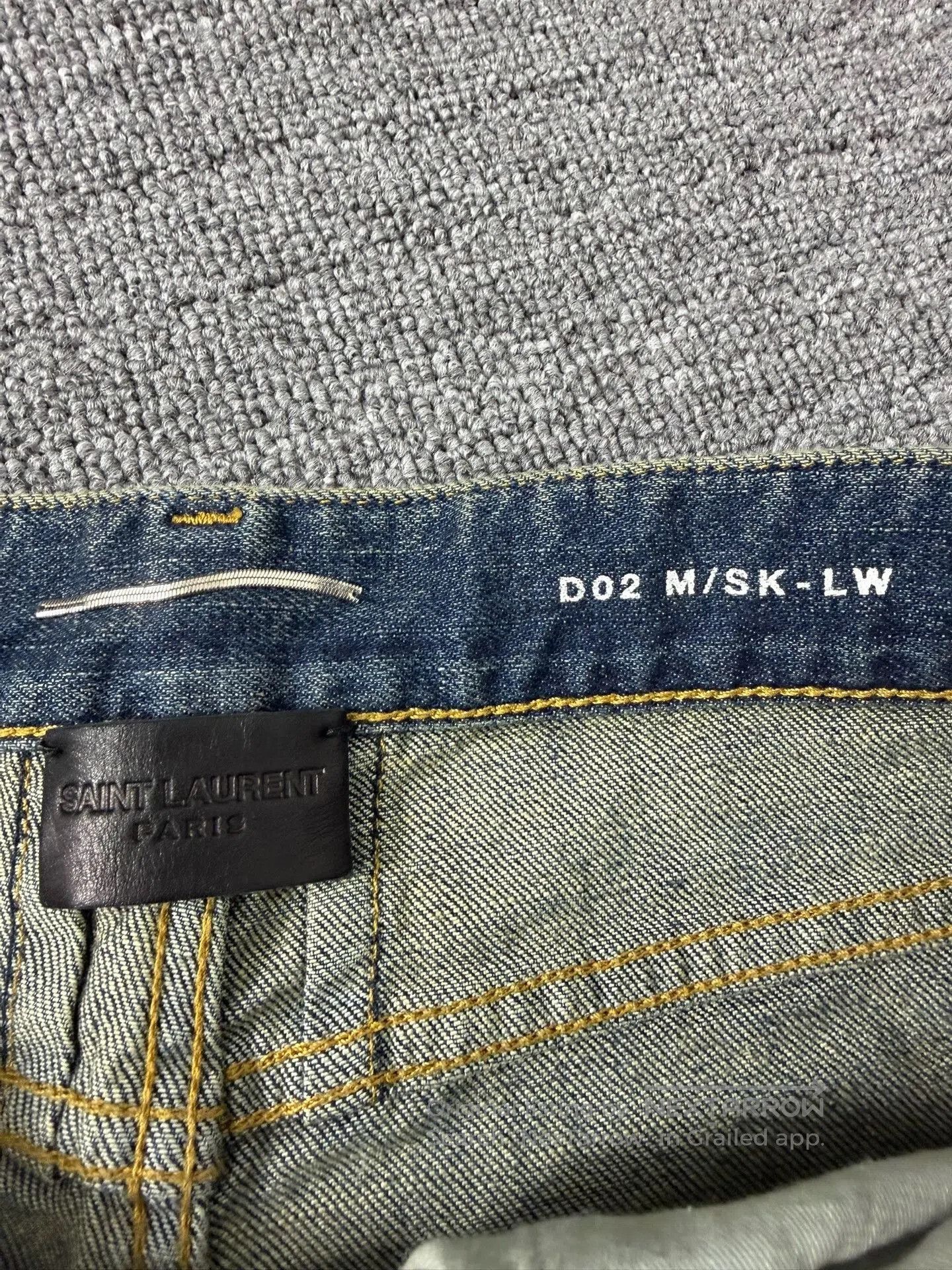 Saint Laurent Paris Saint Laurent Blue Washed Denim Jeans. Size US 29 - 5 Thumbnail