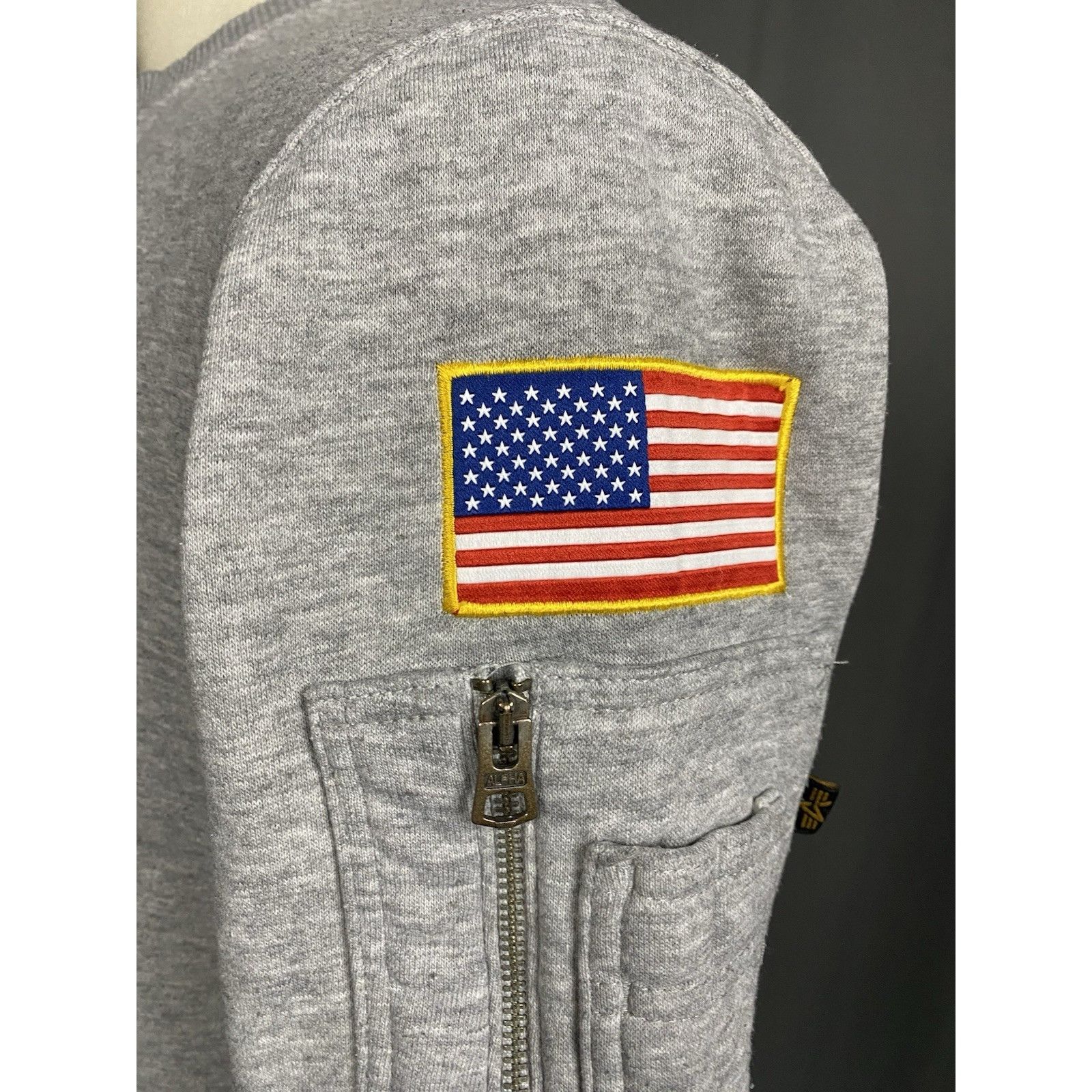 Alpha Industries Alpha Industries x Nasa Men's Big Logo Gray Crewneck Sweater Size US S / EU 44-46 / 1 - 9 Thumbnail