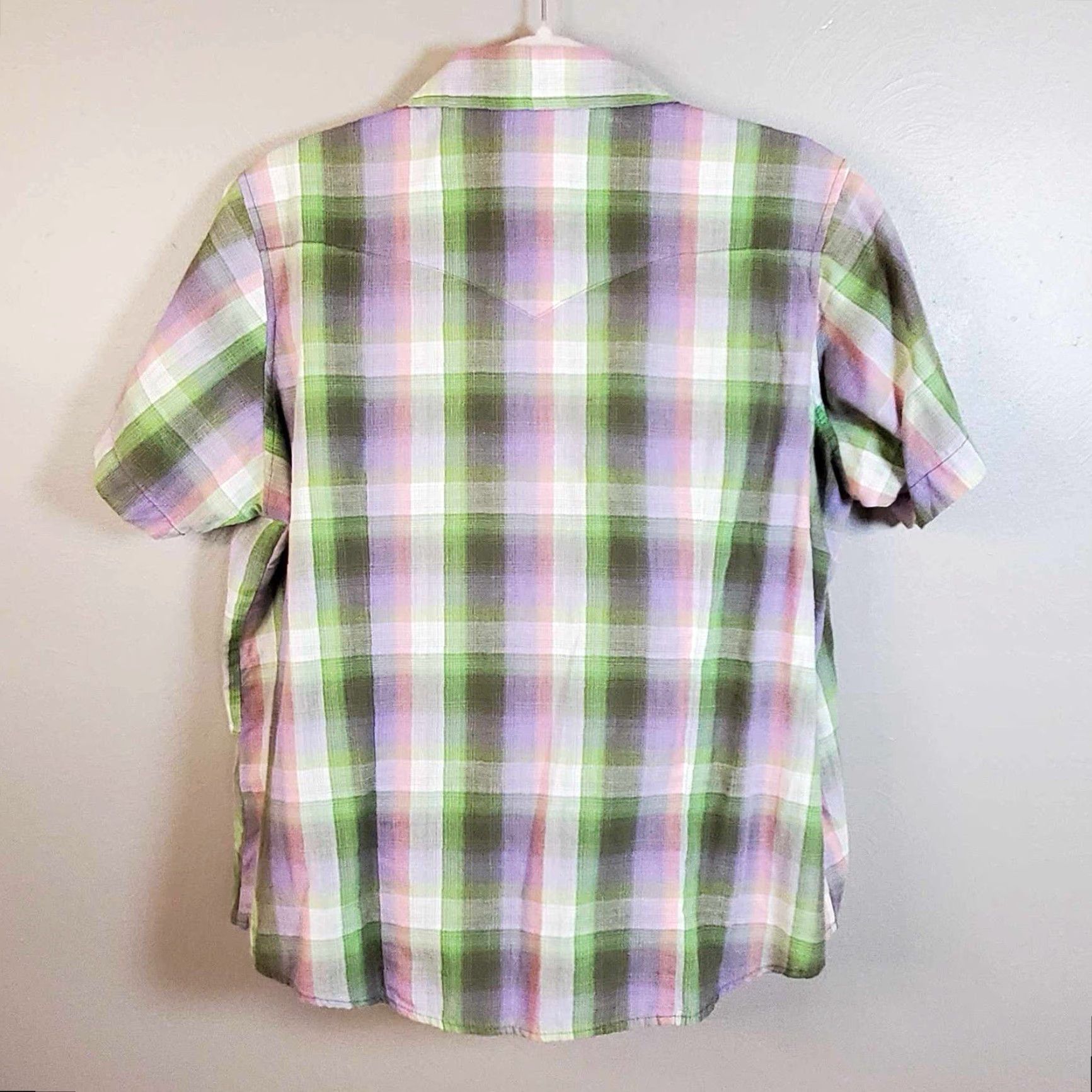 Wrangler VINTAGE Wrangler Wrancher Pearl Snap Shirt Short Sleeves XL Cowboy Country Farm Size US XL / EU 56 / 4 - 4 Thumbnail