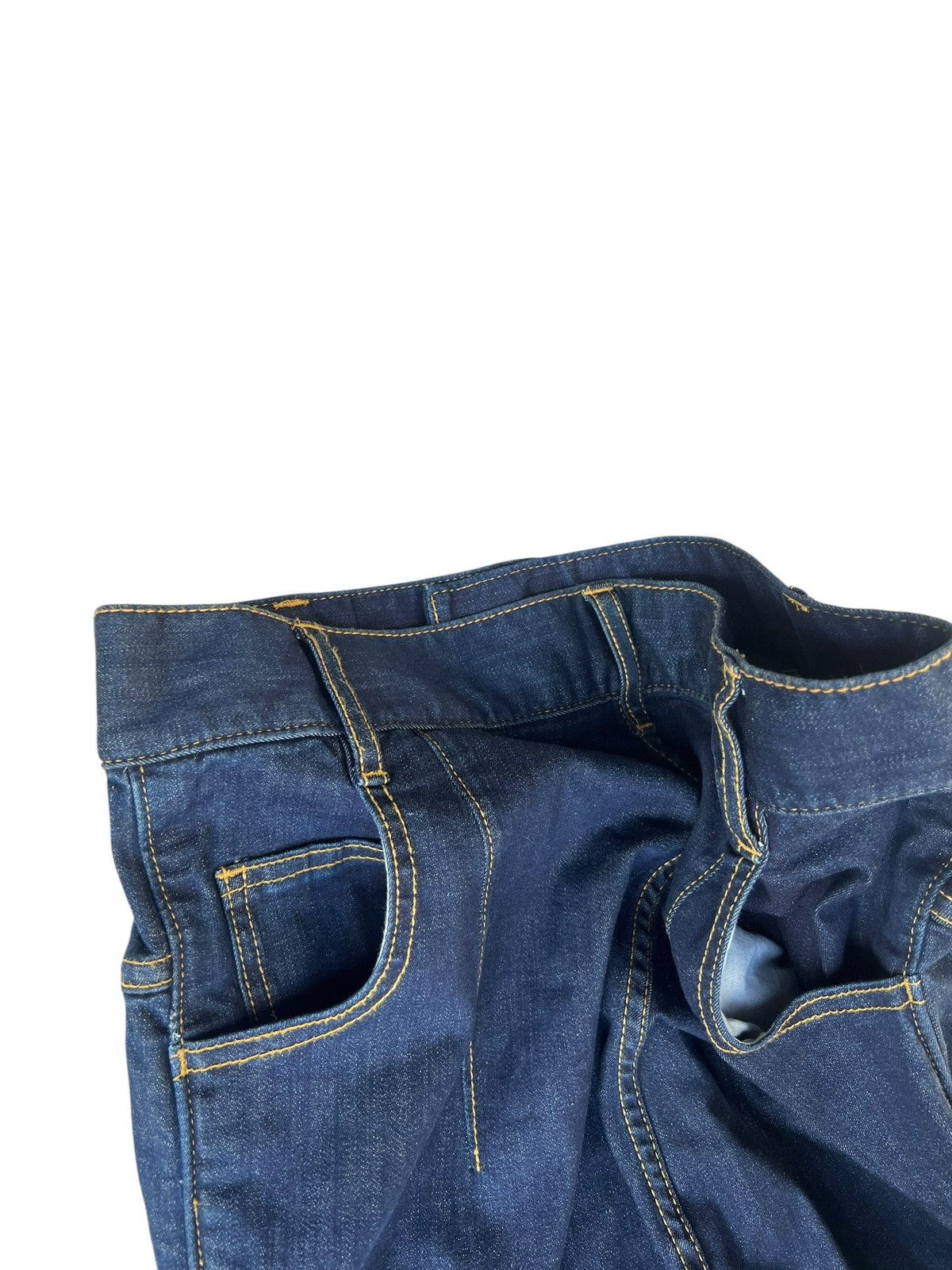 Issey Miyake Mercibeaucoup Stretchable Denim Drop Crotch Jeans Size US 31 - 17 Thumbnail
