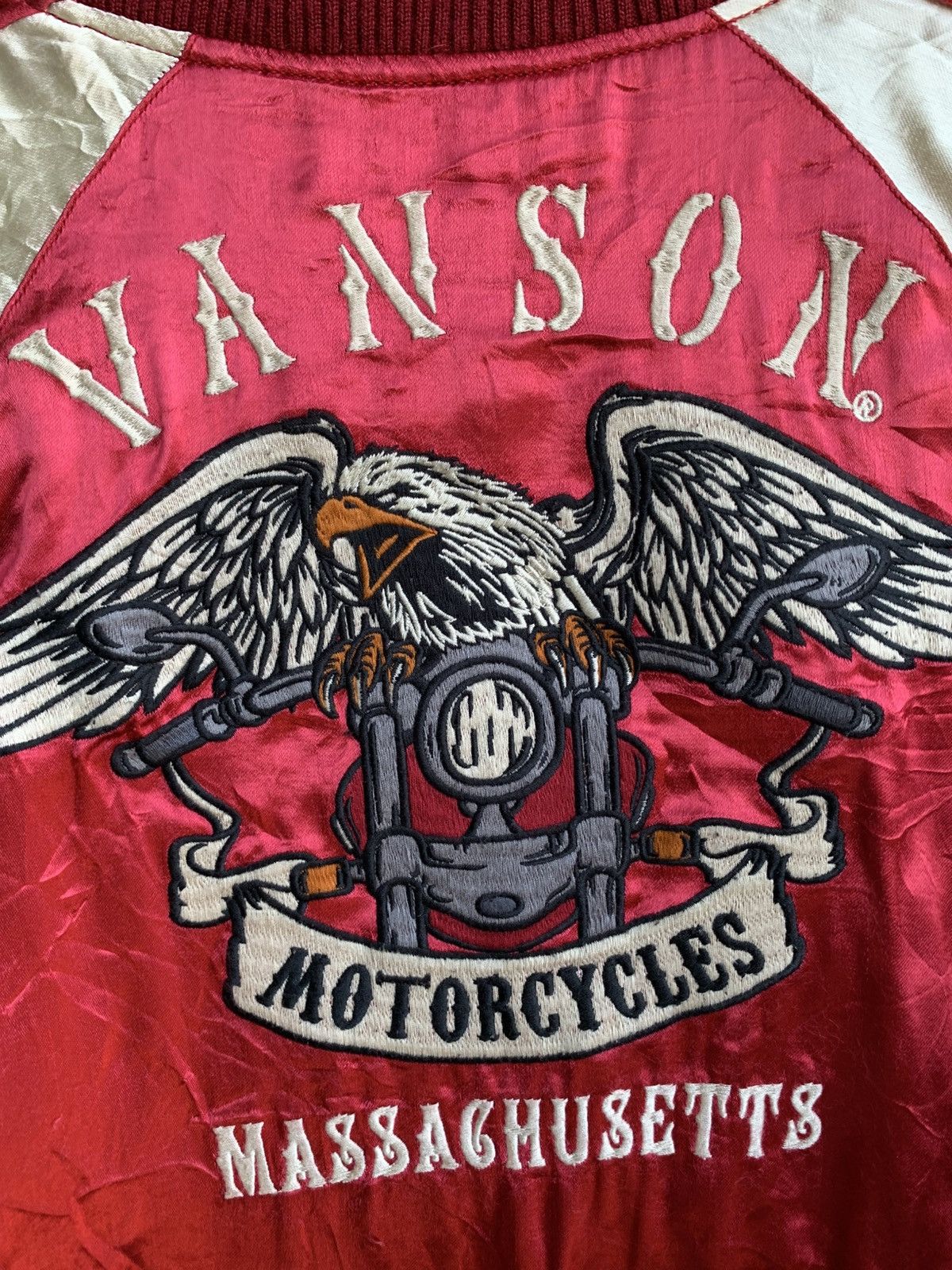 Japanese Brand Vintage Sukajan Vanson Leathers Reversible Jacket Size US M / EU 48-50 / 2 - 16 Thumbnail