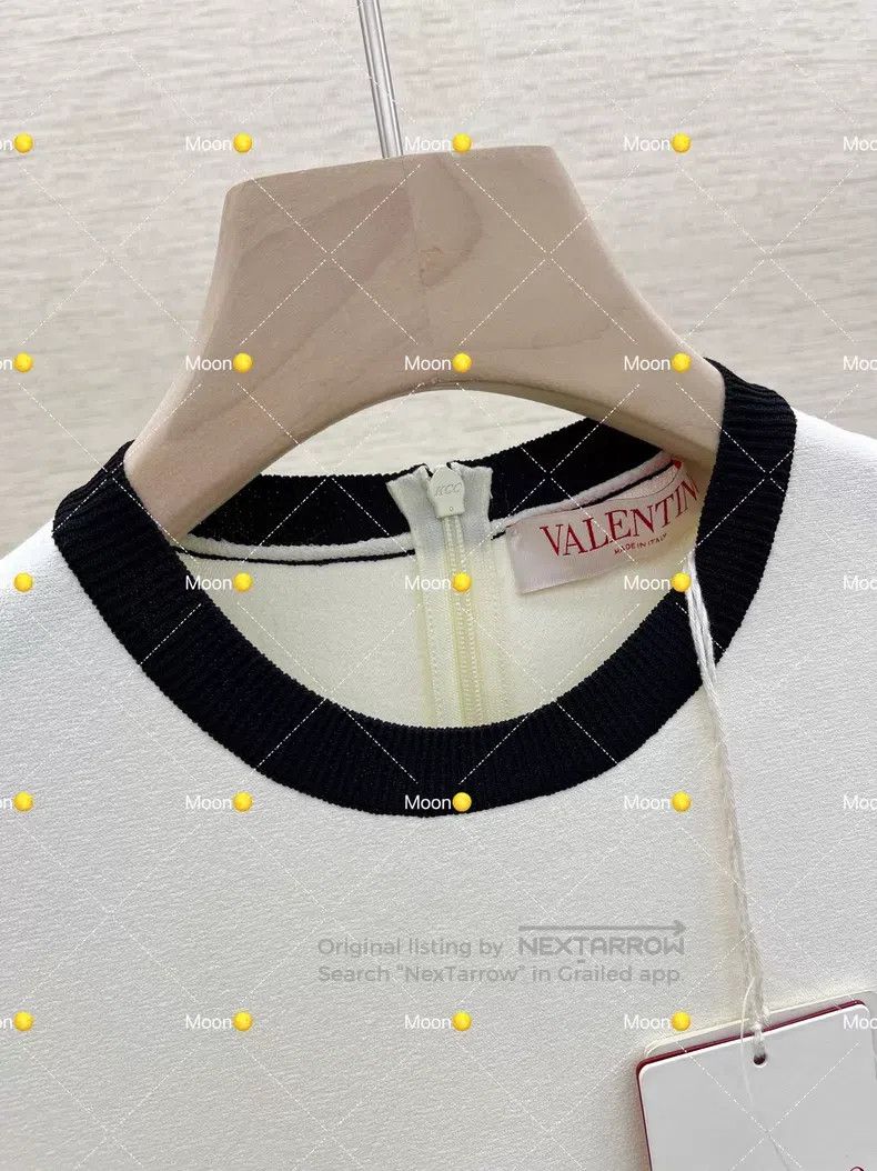 Valentino Valentino Black and white color-blocked dress with gold le Size S / US 4 / IT 40 - 2 Thumbnail
