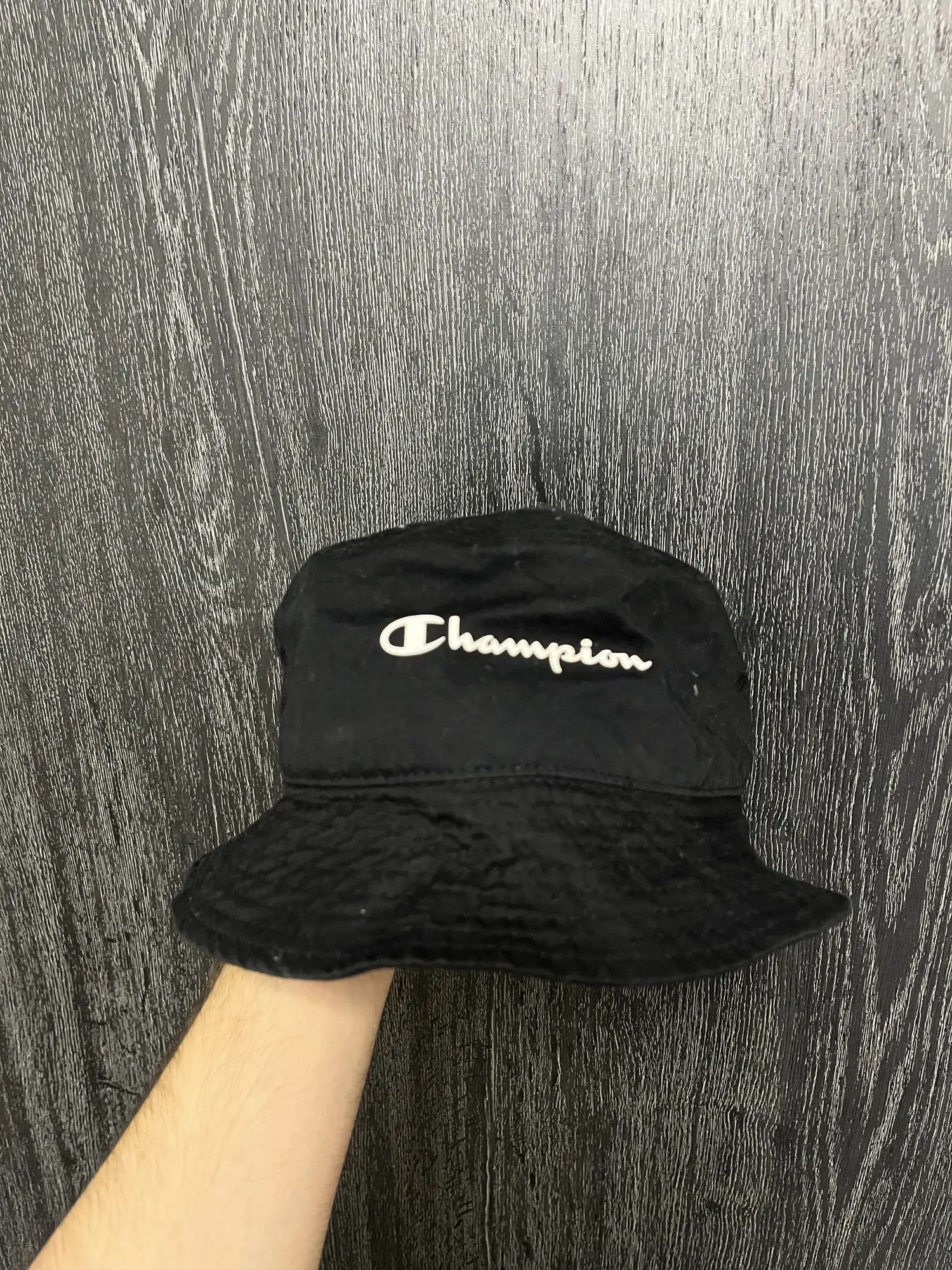 Champion Vintage Champion Black Bucket Hat Size Logo Size ONE SIZE - 1 Thumbnail