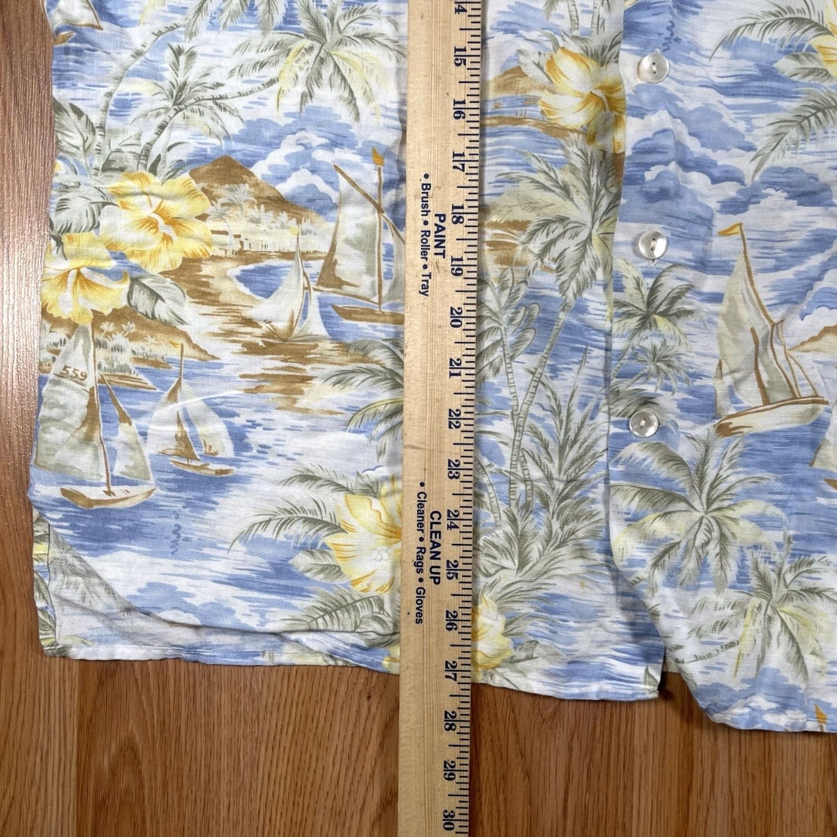 Canon Alex Cannon Shirt Mens XL Extra Large Linen Rayon Hawaiian ButtonUp Short Sleeve Size US XL / EU 56 / 4 - 5 Thumbnail