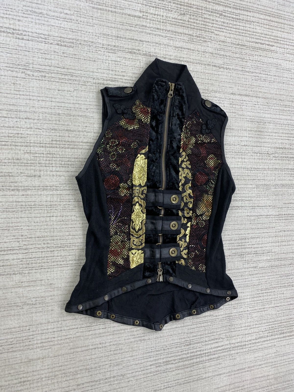 If Six Was Nine 🔥Rare Vintage Ozz Oneste Dragon Printed Bondage Punk Jacket Size XS / US 0-2 / IT 36-38 - 3 Thumbnail