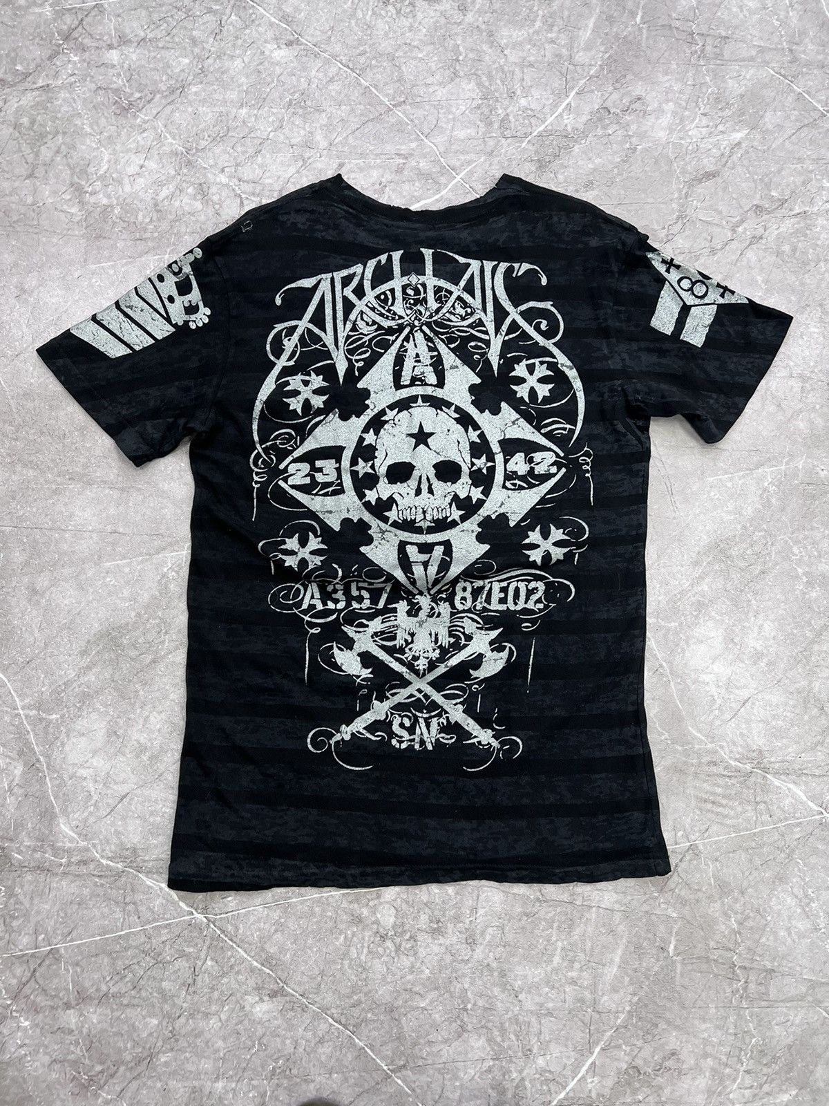 Affliction × Japanese Brand SALE💣💣 Y2K Affliction Style All Over Print T Shirt Tee Size US M / EU 48-50 / 2 - 1 Thumbnail
