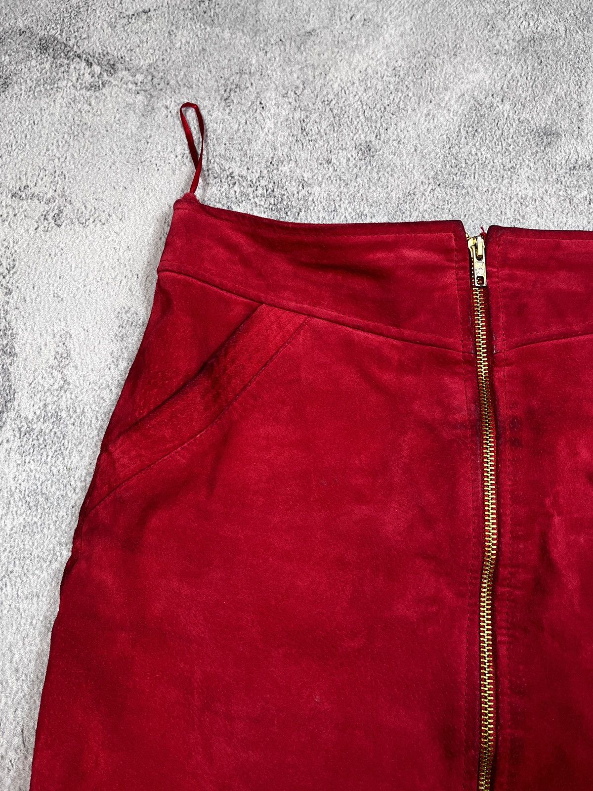 Leather × Vintage Vintage 90s Leather mini skirt retro Japanese style XS Size 28" / US 6 / IT 42 - 6 Thumbnail