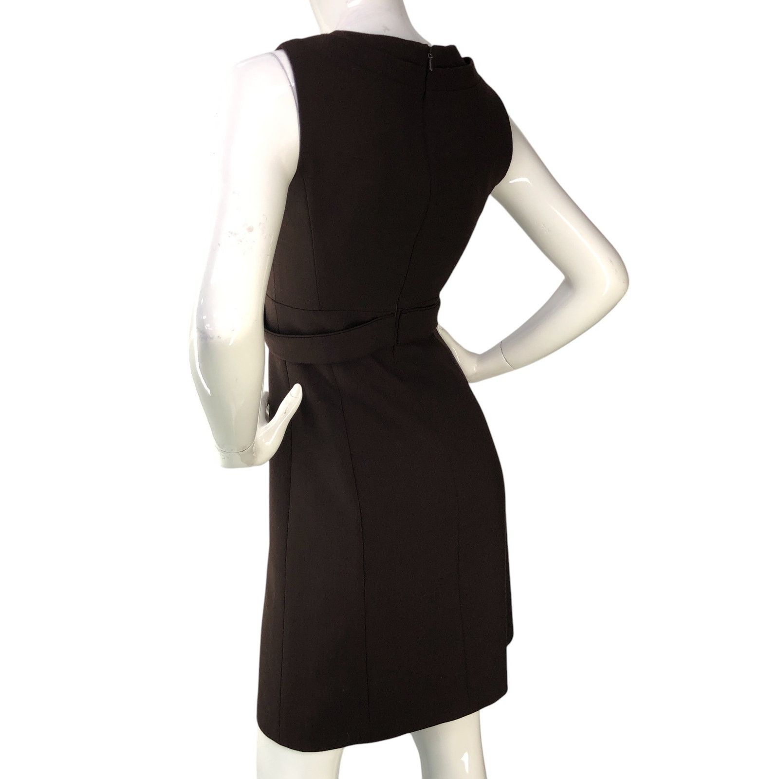 Tory Burch Tory Burch Size 2 Dress Sheath Sleeveless Wool Blend Brown Size XS / US 0-2 / IT 36-38 - 6 Thumbnail