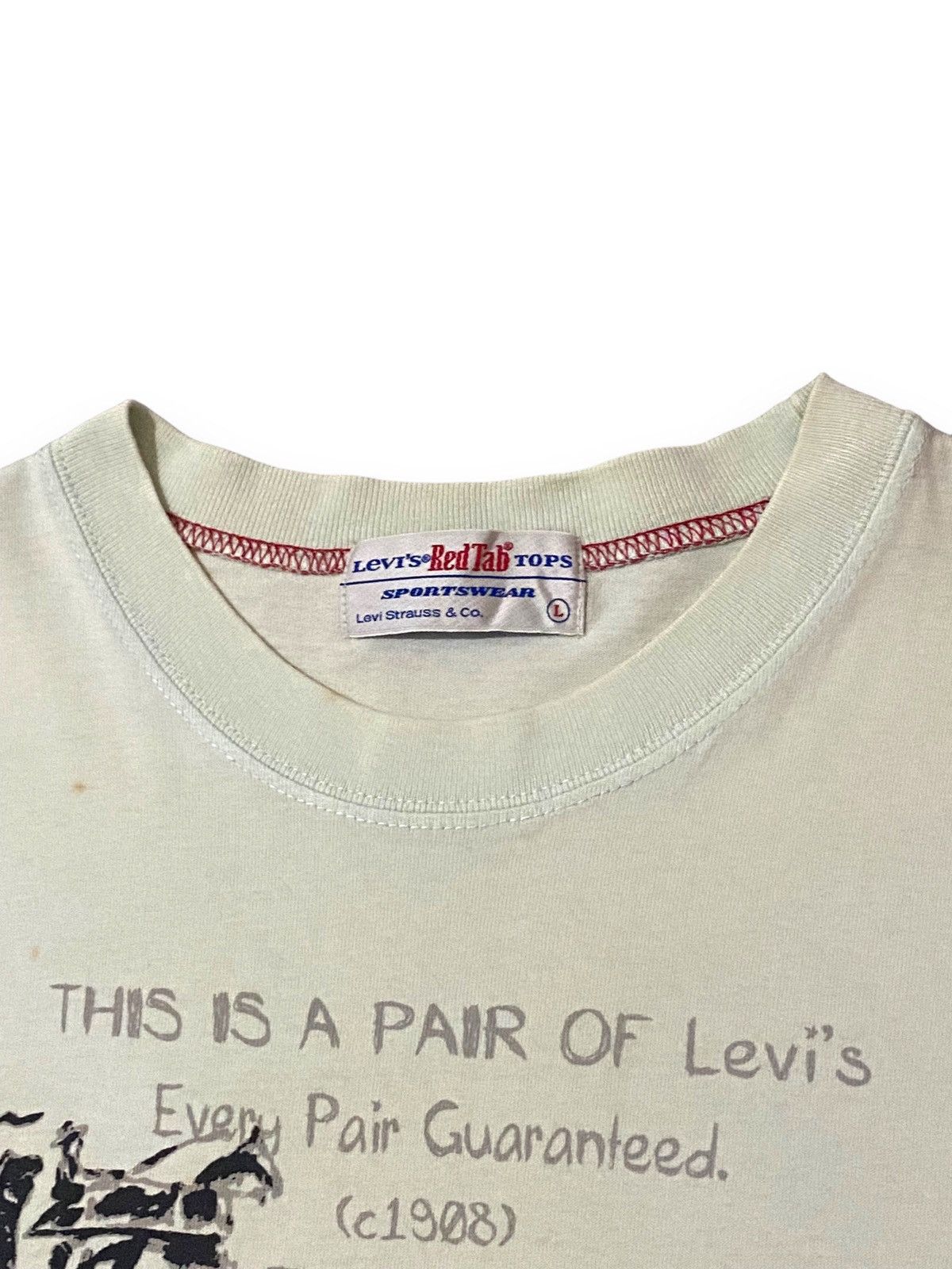 Levi's × Vintage Vintage Levi’s Redtab Levis Oldscool Poem Tee Size US L / EU 52-54 / 3 - 8 Thumbnail