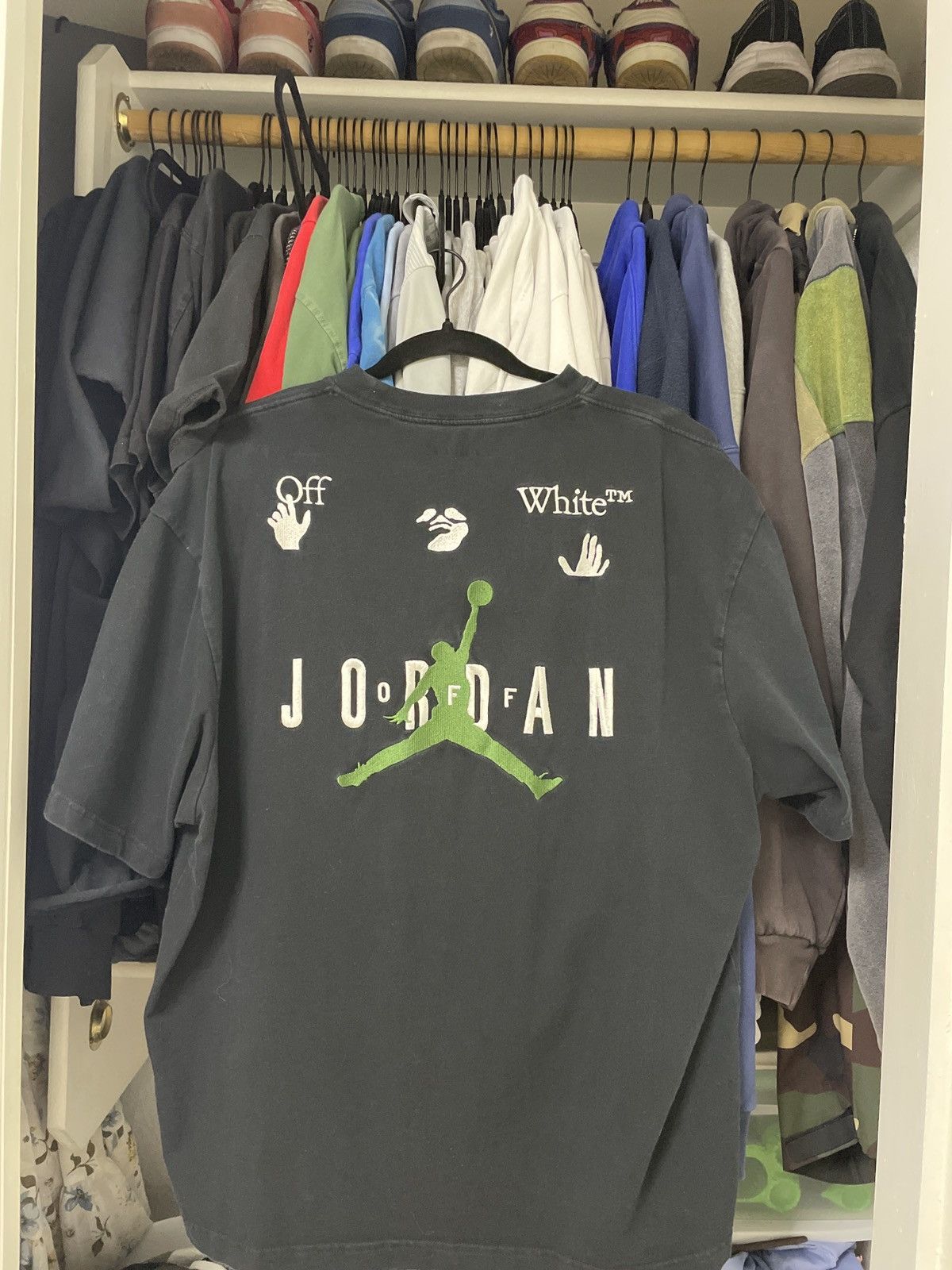 Jordan Brand × Off-White OFF-WHITE x Jordan T-Shirt in Black | Grailed