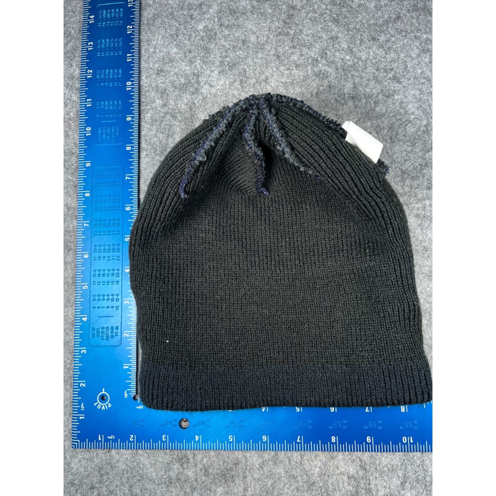Vintage VINTAGE Becker Brands Beanie (Toque) Adult One Size Gray Stripe Knit 100% Acrylic Hat Mens Ski Beanie Size ONE SIZE - 4 Thumbnail