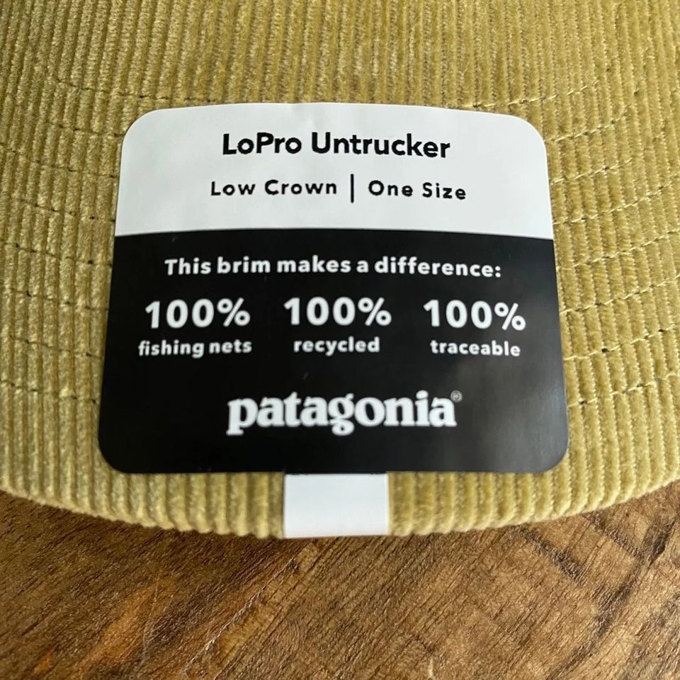 Patagonia Patagonia P-6 Label Hat Corduroy Moray Khaki Unisex NEW Size ONE SIZE - 3 Thumbnail