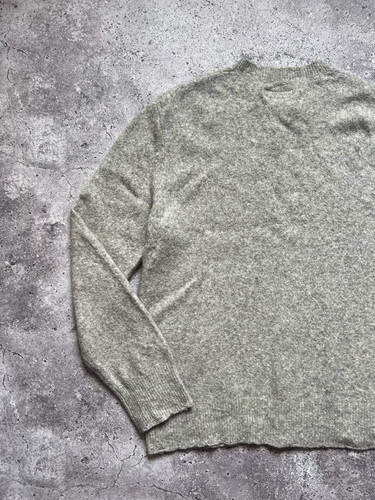 Allsaints AllSaints Wool Distressed Sweater Gray Medium Men's Size US M / EU 48-50 / 2 - 14 Thumbnail