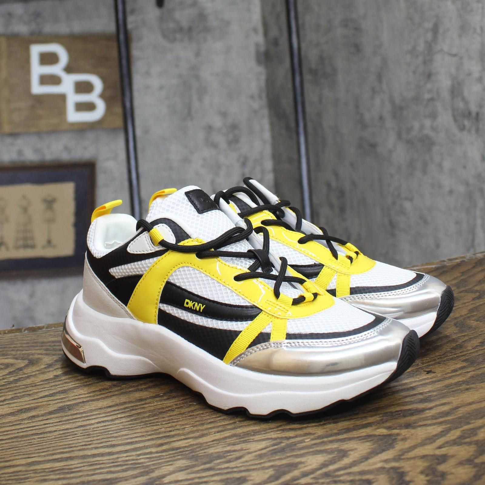DKNY Dkny Running Sneakers K2476994 White / Black / Yellow 7.5m Size US 7.5 / IT 37.5 - 1 Thumbnail