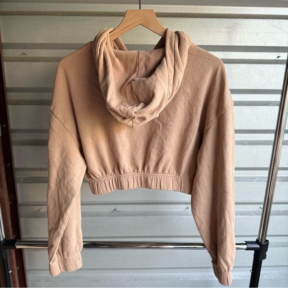 Designer × Talentless NEW TALENTLESS BEIGE CROP FULL ZIP HOODIE JACKET SZ SMALL S Size S / US 4 / IT 40 - 6 Thumbnail