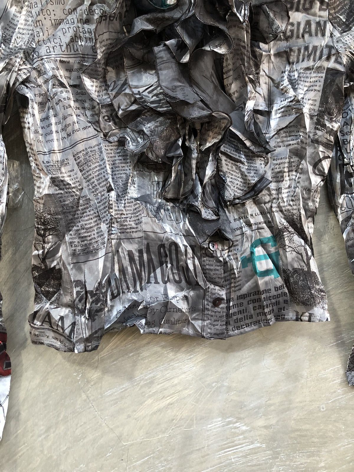 Japanese Brand Y2K Unknown Japanese Shimmer Button Up Size S / US 4 / IT 40 - 4 Thumbnail