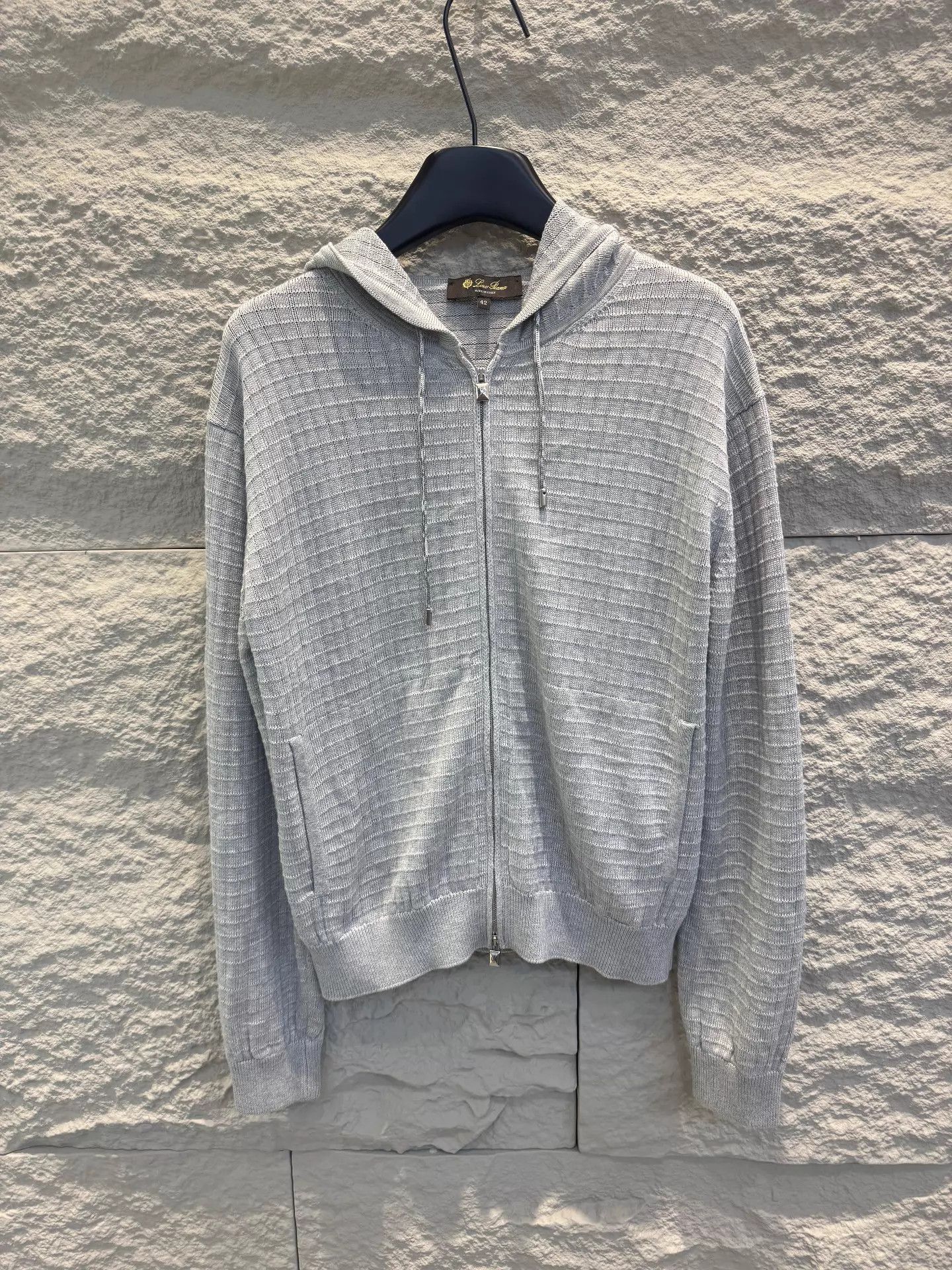 Loro Piana Loro Piana Italian gray 42 zip hoodie Size M / US 6-8 / IT 42-44 - 1 Thumbnail