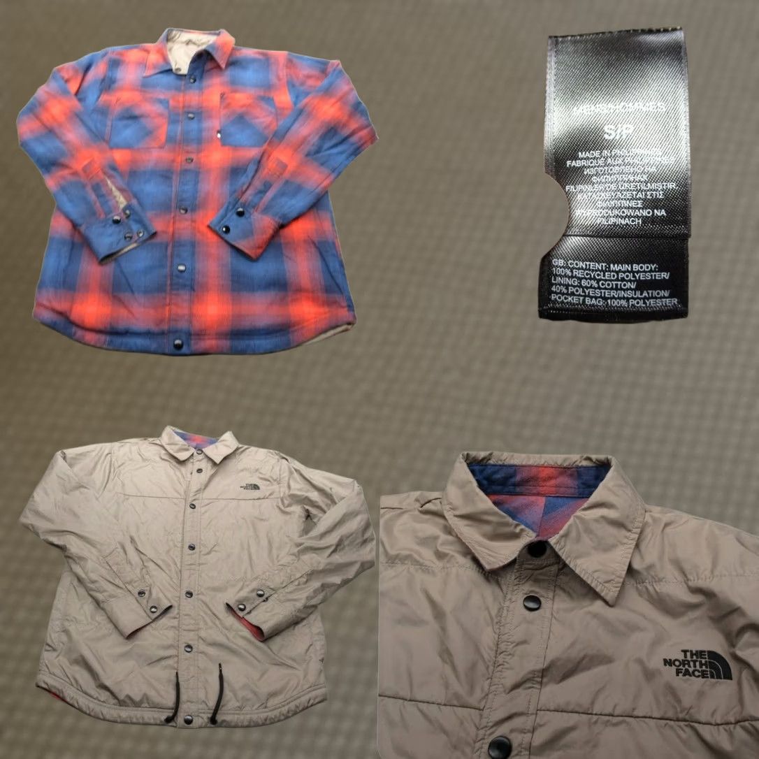 The North Face The North Face Shirt Jacket Mens Small Tan Red Plaid Insulated Reversible Snap Size US S / EU 44-46 / 1 - 1 Thumbnail