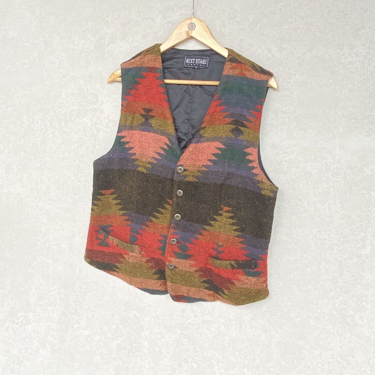 Other Vintage Southwestern Aztec Vest With Button Closure Rainbow Size US L / EU 52-54 / 3 - 2 Thumbnail